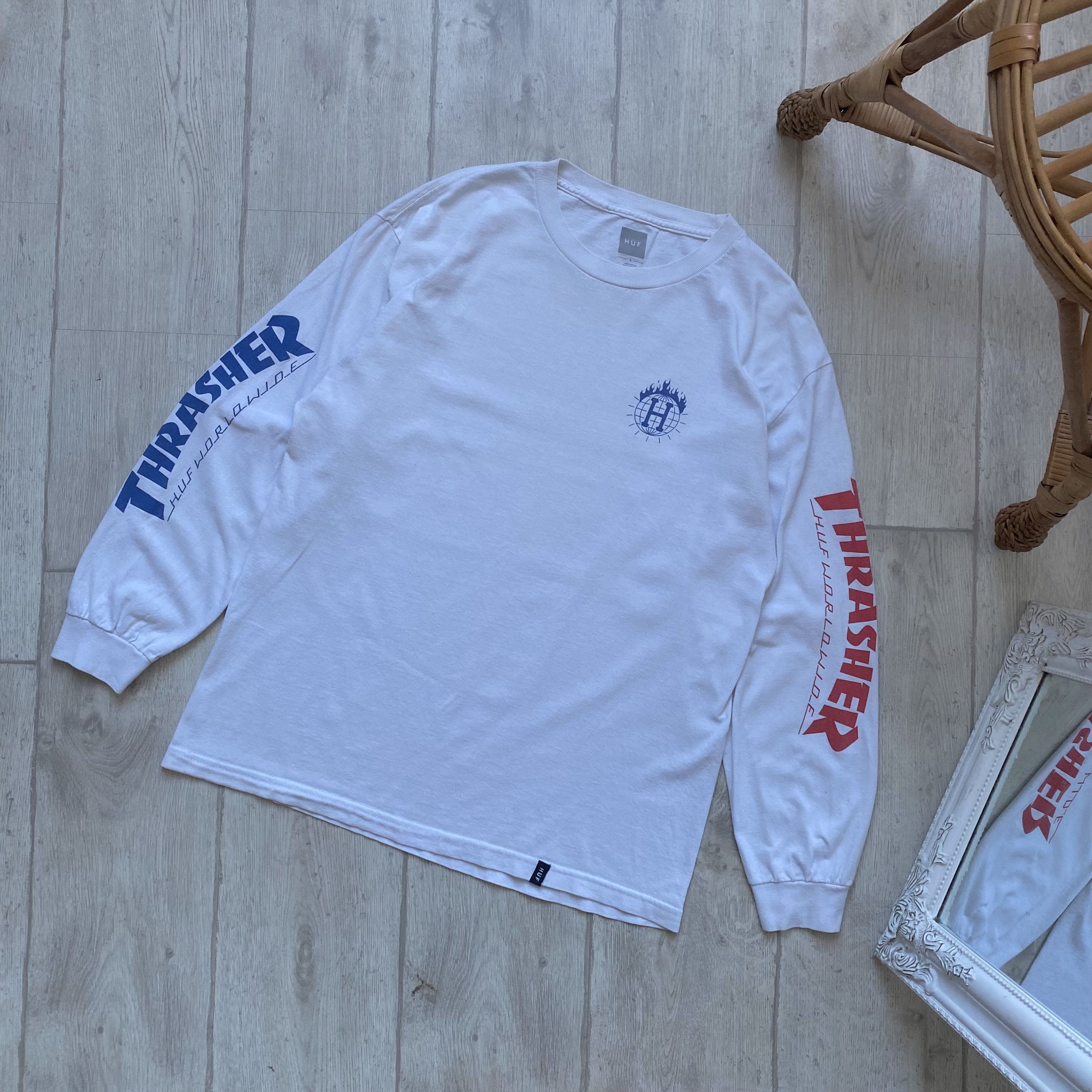 Huf × Thrasher Huf x Thrasher Basic Loogo Longsleeve t-shirt Pullover tee Size US L / EU 52-54 / 3 - 1 Thumbnail