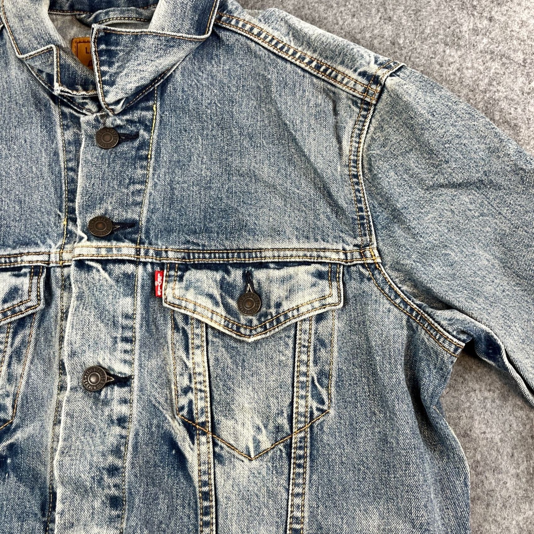 Levi's Levi's Mens Denim Jacket Medium Blue Premium Big E Light Wash Blue Workwear Jacket Size US M / EU 48-50 / 2 - 6 Thumbnail