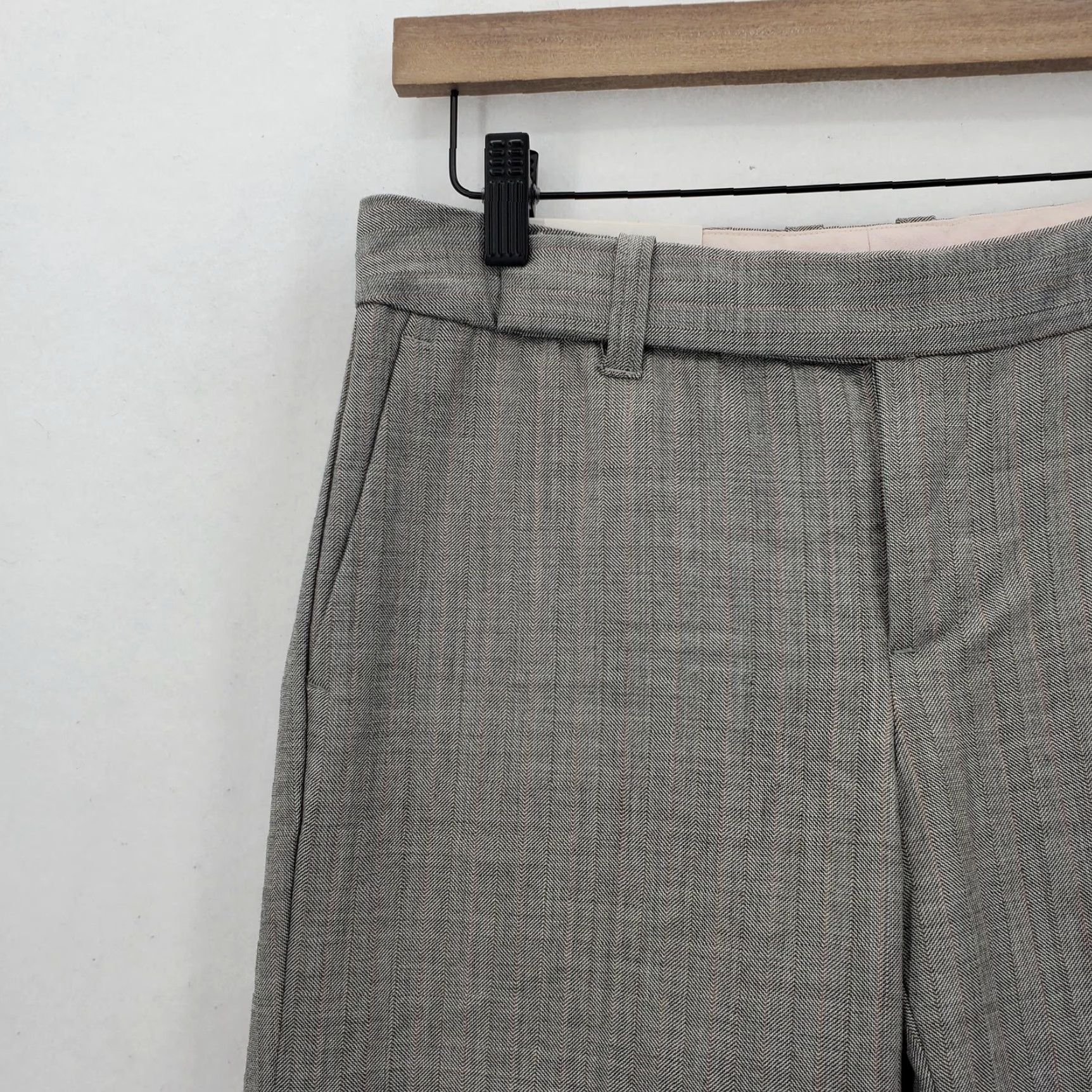 Gap VINTAGE Gap Pants Womens 6 Gray Herringbone Modern Fit Flare GapStretch NWT Dress Pants Workwear 2000s Size 28" / US 6 / IT 42 - 3 Thumbnail
