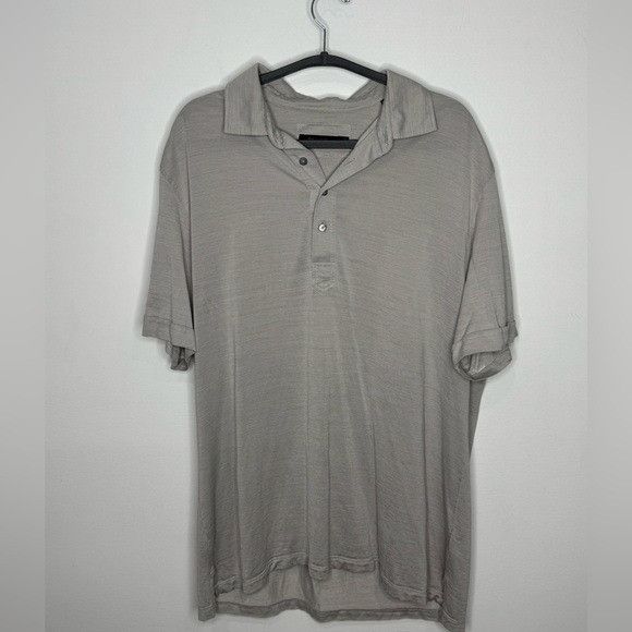 Ermenegildo Zegna Zegna Silk & Cotton Polo Shirt Grey Men’s XXL Leggerissimo Size US XXL / EU 58 / 5 - 1 Thumbnail