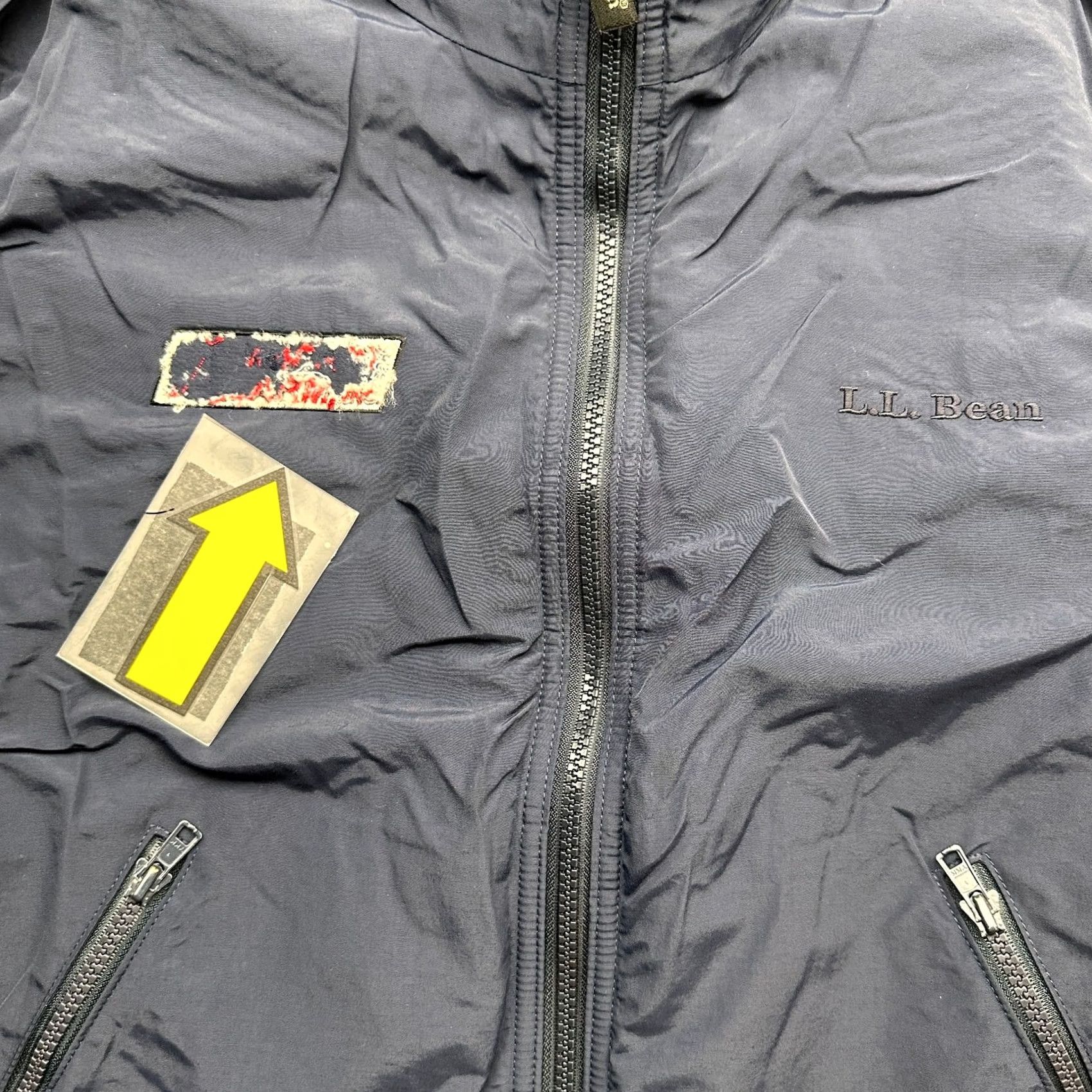 Vintage VINTAGE LL Bean Warm Up Fleece Lined Coach Jacket Mens Medium Navy Logo Full Zip Size US M / EU 48-50 / 2 - 7 Thumbnail