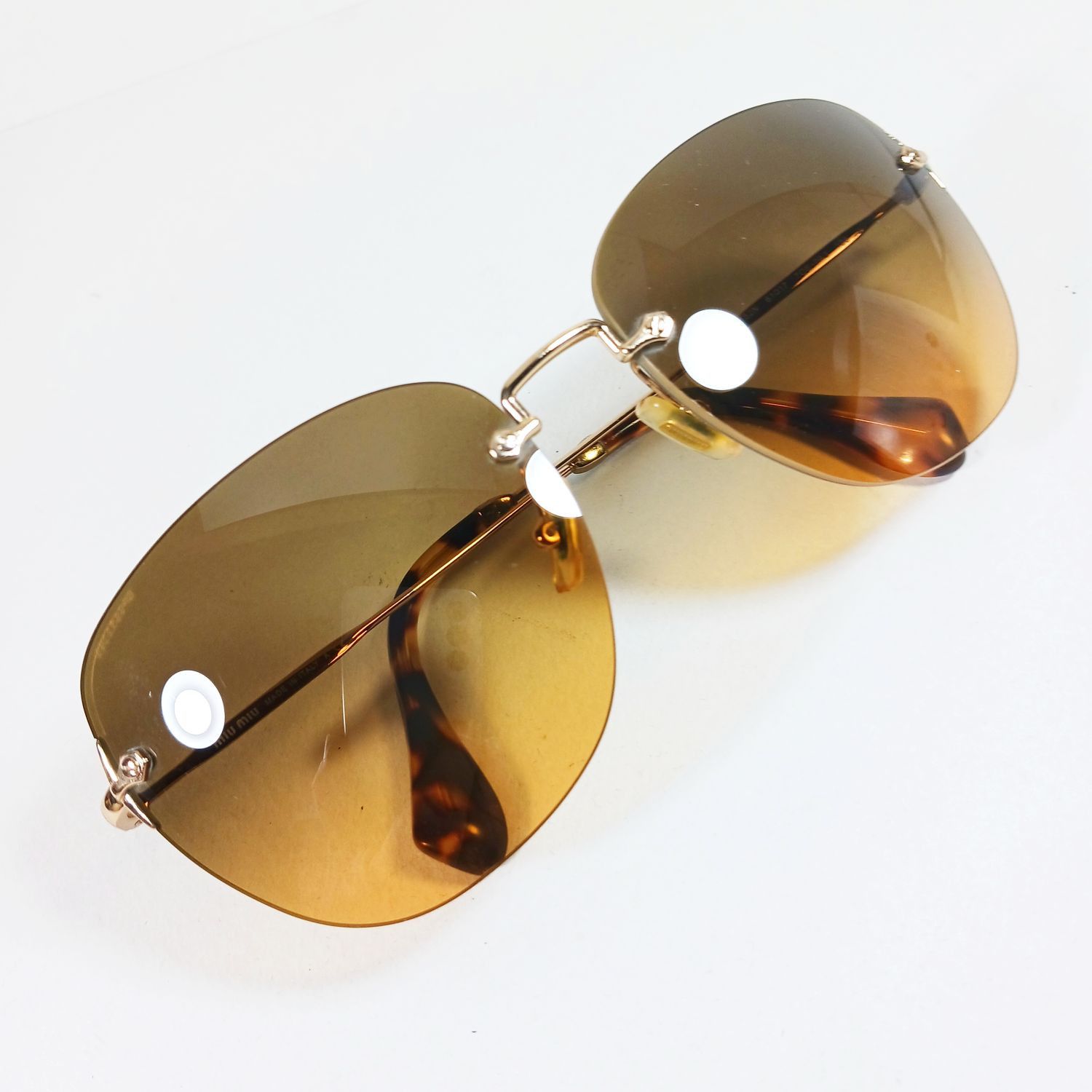 Miu Miu Miu Miu SMU52N Tortoise Brown/Gold Sunglasses w/Case & Pouch Size ONE SIZE - 5 Thumbnail