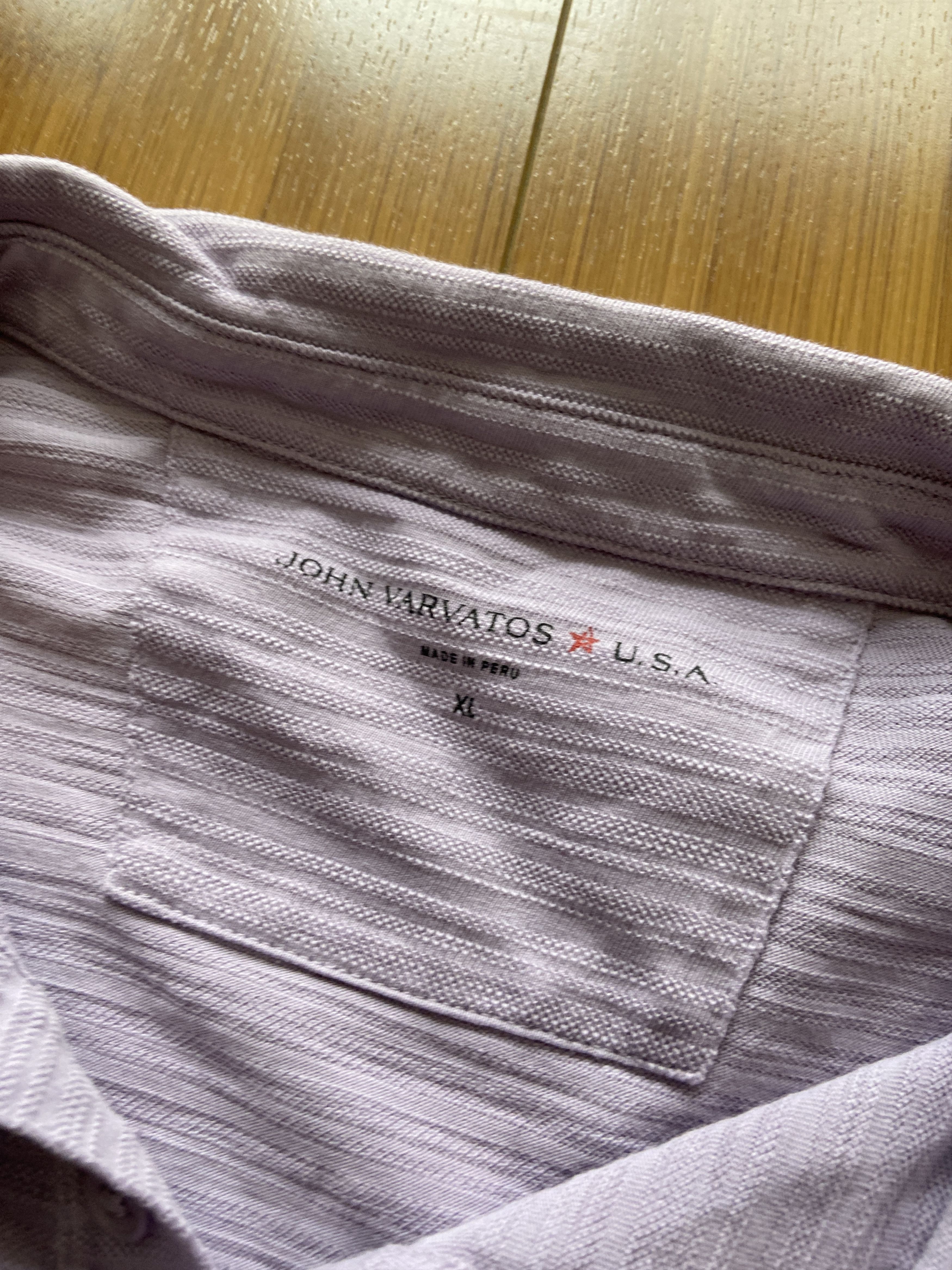 John Varvatos John Varvatos Lilac Purple Polo Shirt Cotton Men's Large Size US L / EU 52-54 / 3 - 3 Thumbnail