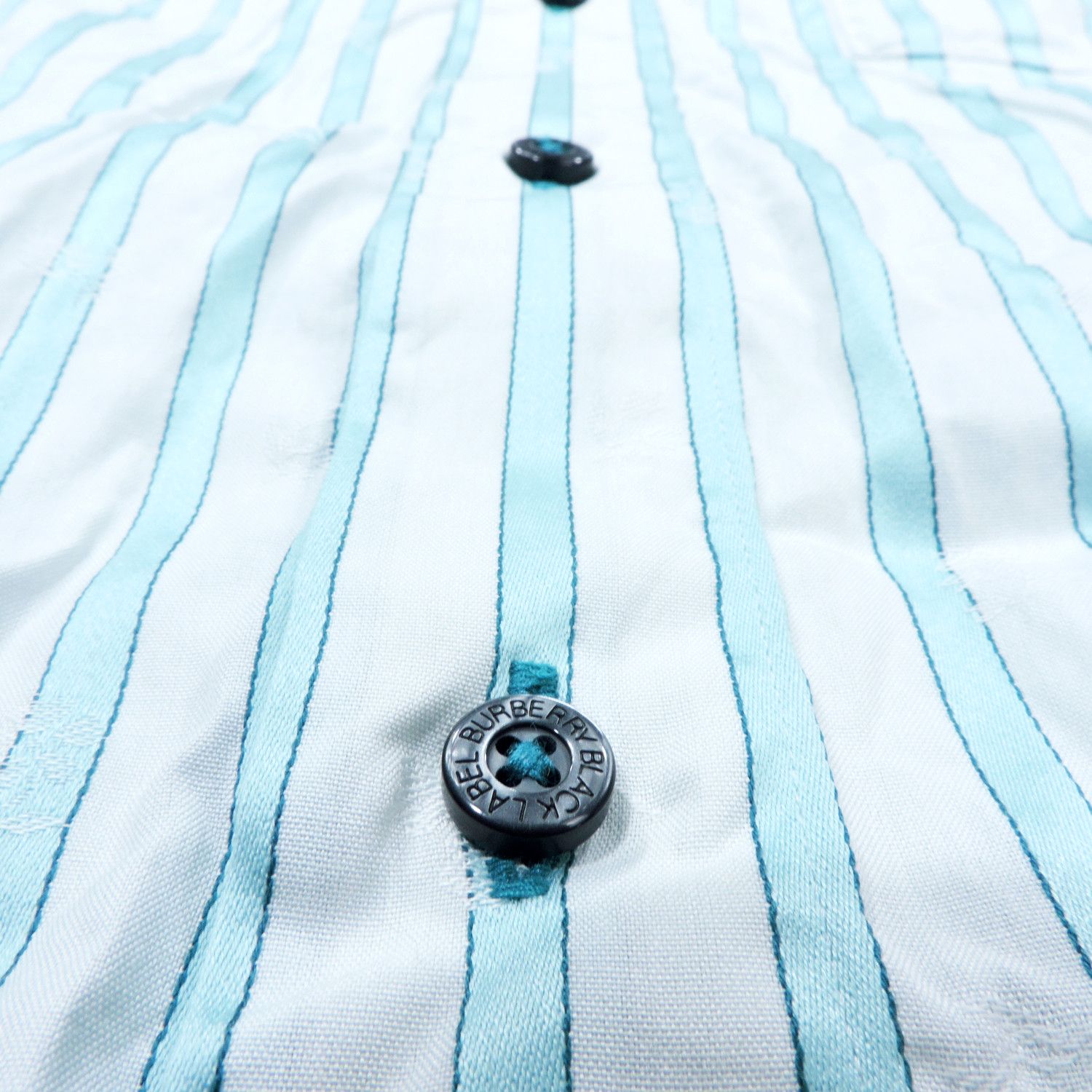 Burberry BURBERRY BLACK LABEL STRIPED MONOGRAM LONG SLEEVE SHIRT Size US M / EU 48-50 / 2 - 8 Thumbnail