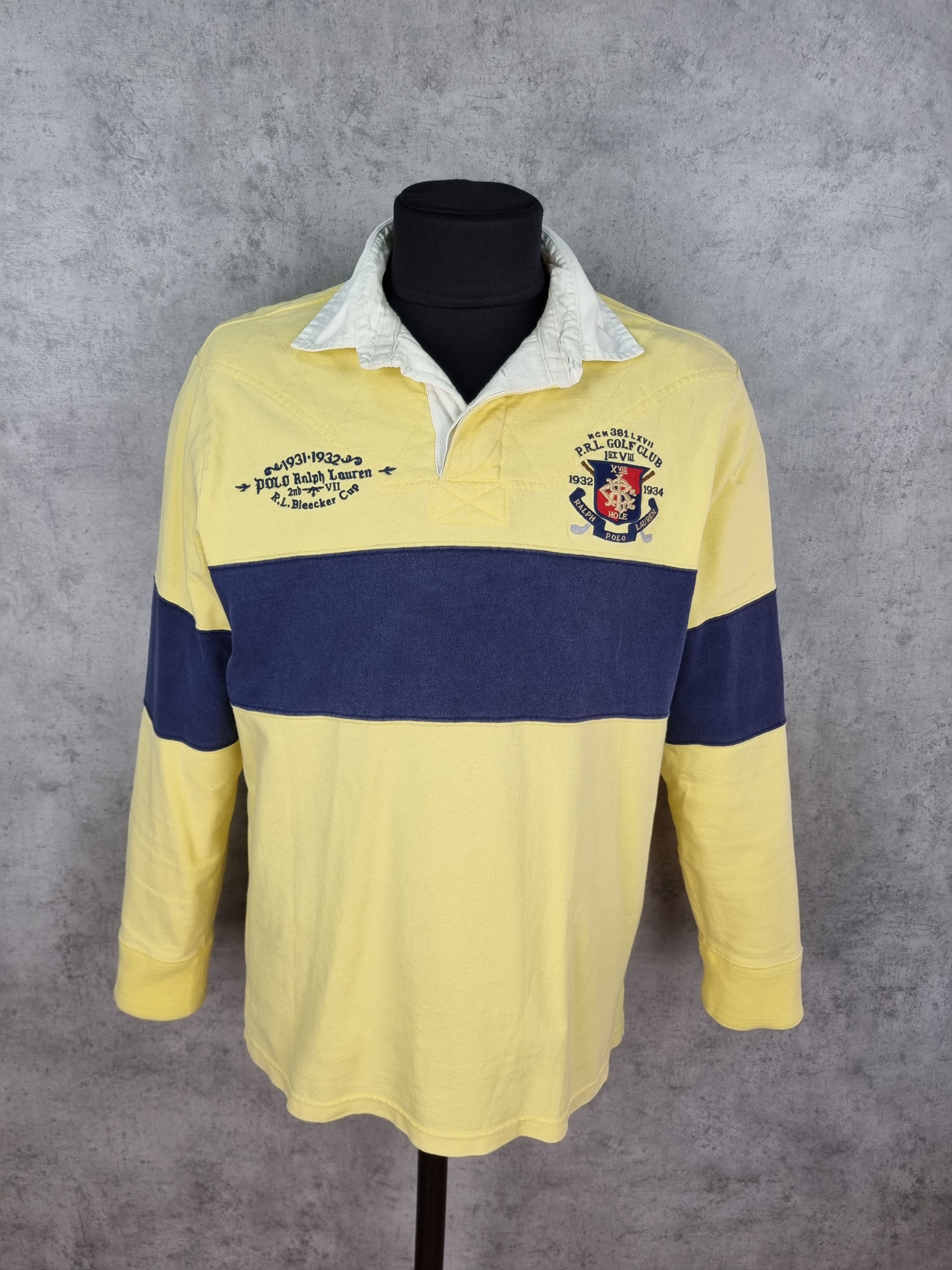 Golf Wang × Polo Ralph Lauren × Ralph Lauren P.R.L.Golf Club Vintage Faded Longsleeve Polo Size US L / EU 52-54 / 3 - 3 Thumbnail