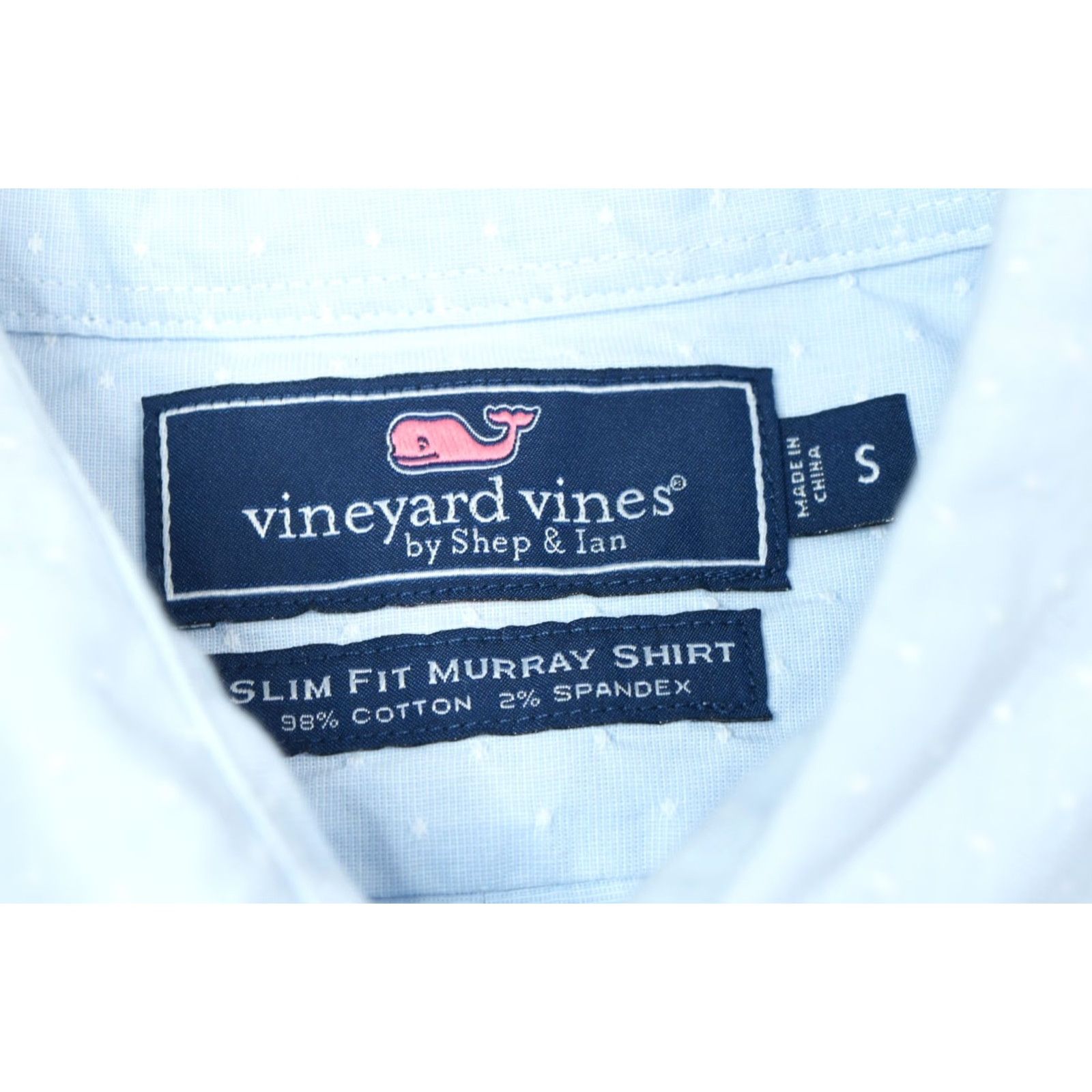 Vineyard Vines VINEYARD VINES Murray Shirt Mens Small Blue Dots Slim Short Sleeve Button-Down Size US S / EU 44-46 / 1 - 6 Thumbnail