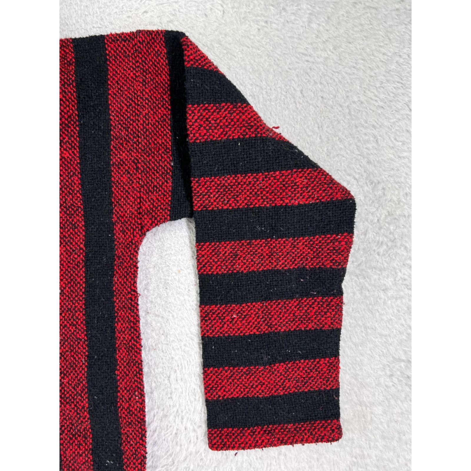 Pinko Baja Hoodie Unbranded Hoodie Adult M Red Pink Black Pocket Striped Acrylic Jersey Crew Neck Pullover All Seasons Hooded Size US M / EU 48-50 / 2 - 2 Thumbnail