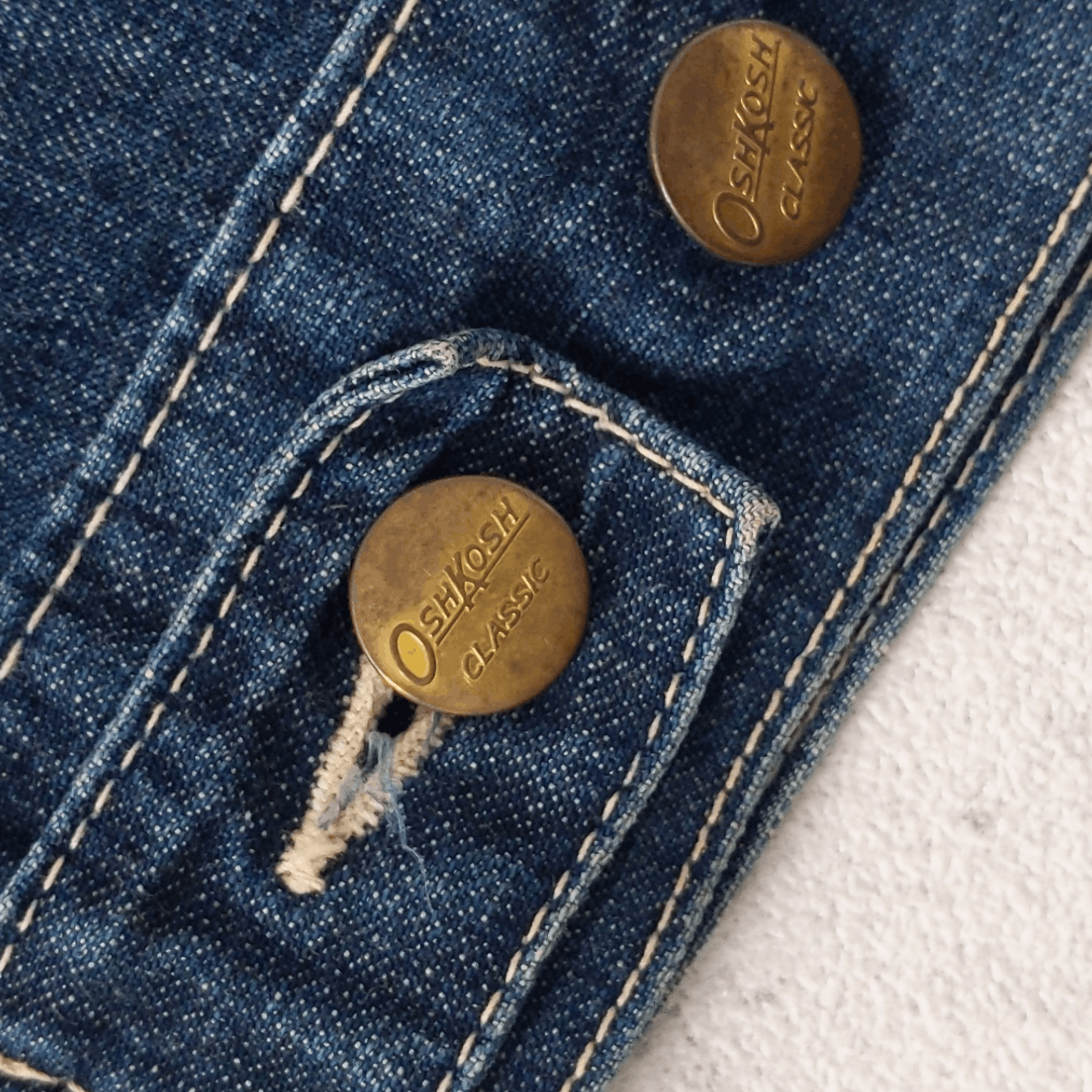 Japanese Brand × Oshkosh Sunfaded Oshkosh Classic Vintage Line 90s Denim Jacket Size US L / EU 52-54 / 3 - 11 Thumbnail