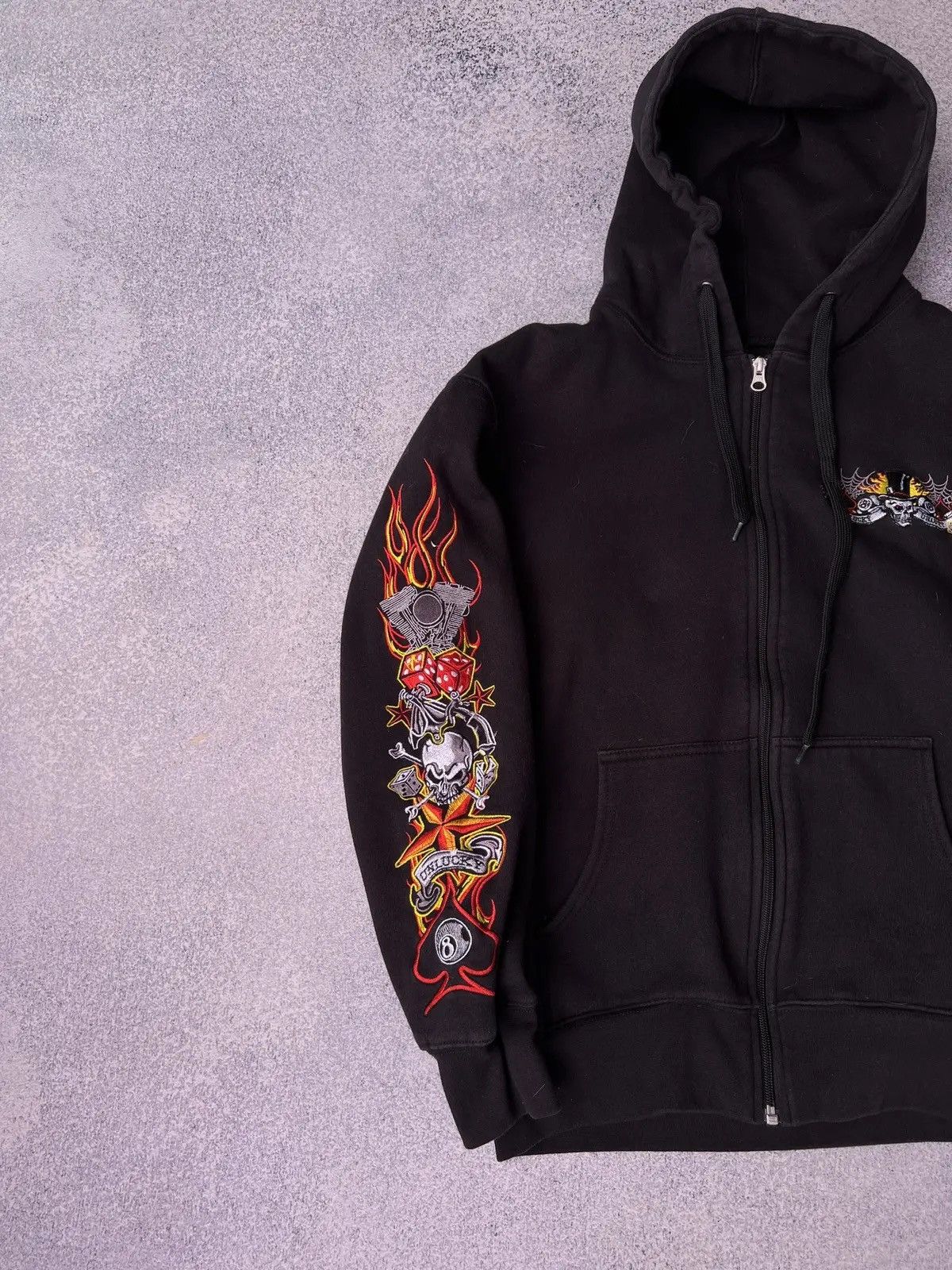Japanese Brand × Vintage Vintage Lucky Unlucky Ed Hardy Style Women’s zip hoodie Size M / US 6-8 / IT 42-44 - 5 Thumbnail