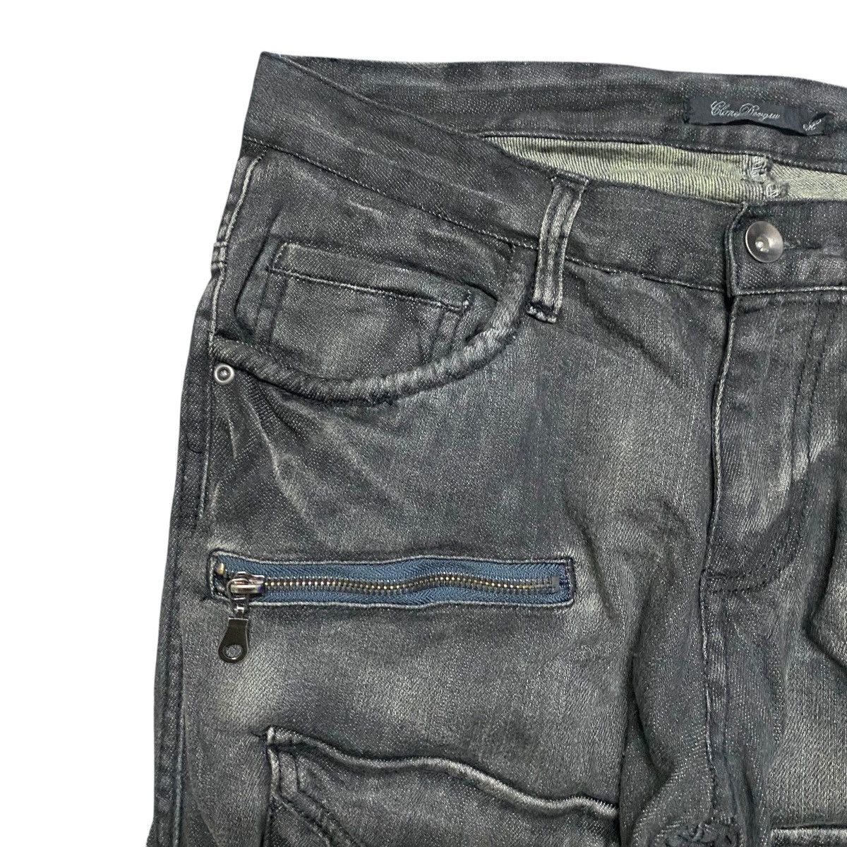 Japanese Brand Clone Devgu Denim Stacked Tactical Cargo Jeans Size US 32 / EU 48 - 4 Thumbnail
