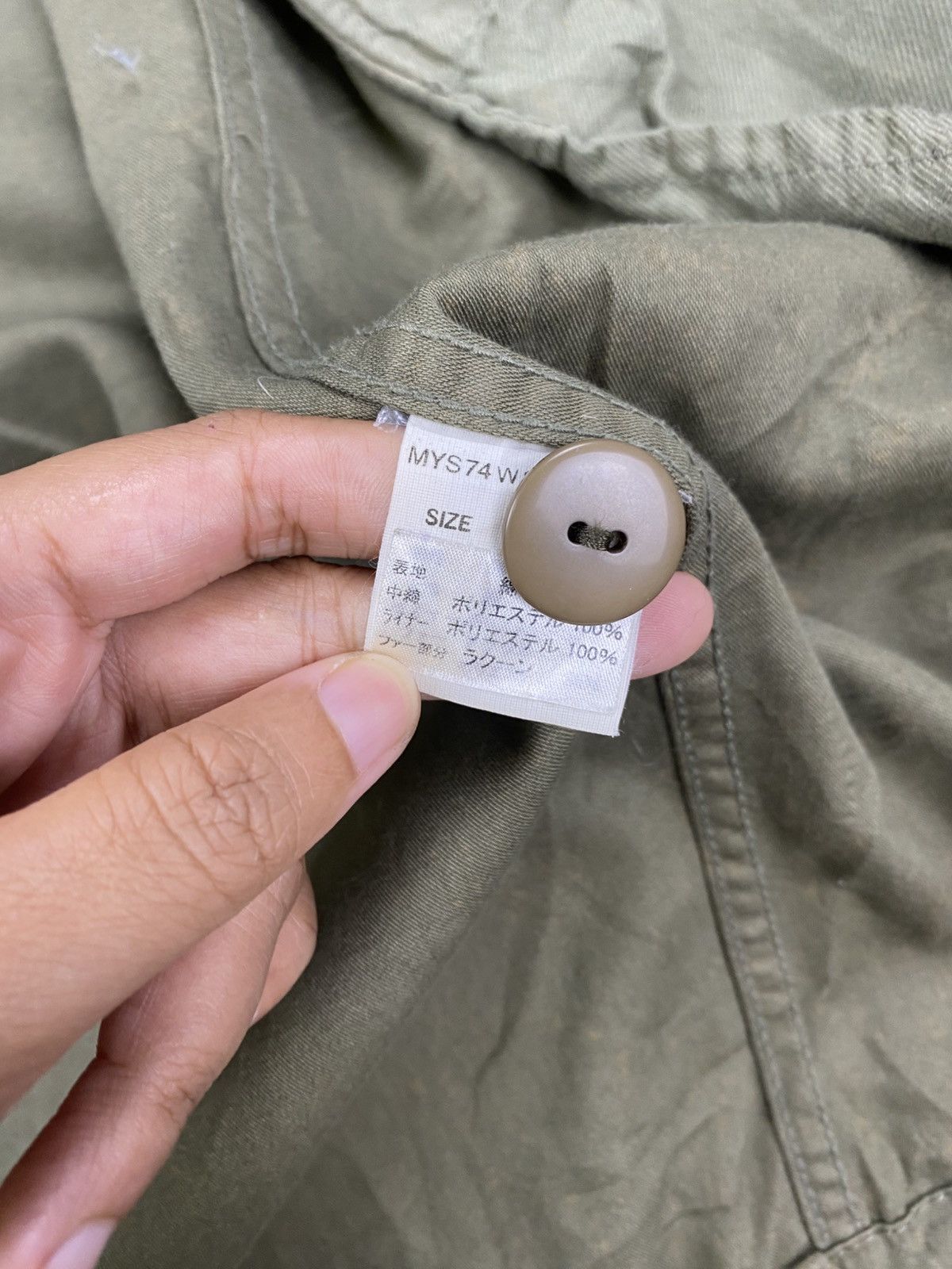 Japanese Brand Vtg Mystic Army Green Faux Fur Trimmed Hood Parka Size US S / EU 44-46 / 1 - 10 Thumbnail