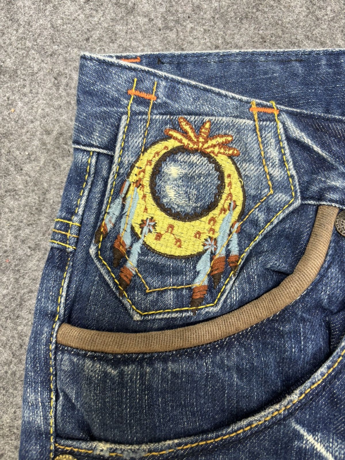 Japanese Brand 💥Sick Design💥Rare The Red Pepper Indian Low Rise Denim F638 Size US 32 / EU 48 - 9 Thumbnail