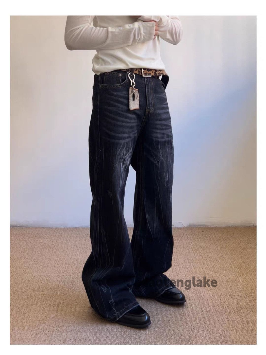 Jean xz vintage distressed faded punk hiphop y2k jeans Size US 33 - 2 Thumbnail