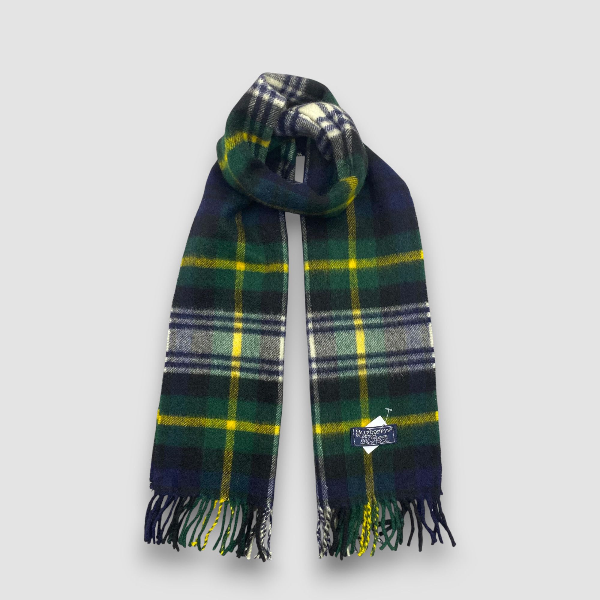 Burberry Vintage Burberry Scarf Muffler Wool Cashmere Plaid Scarves Size ONE SIZE - 1 Thumbnail
