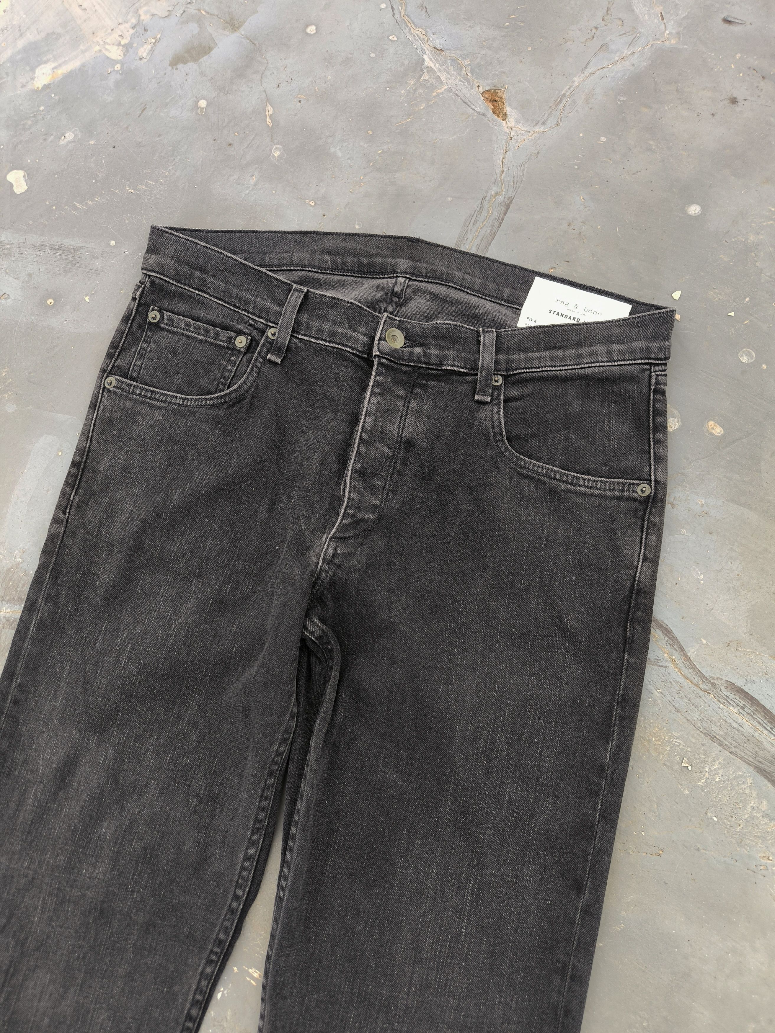 Rag & Bone Rag & bone black wash/rock slim leg fit 2 Size US 34 / EU 50 - 2 Thumbnail