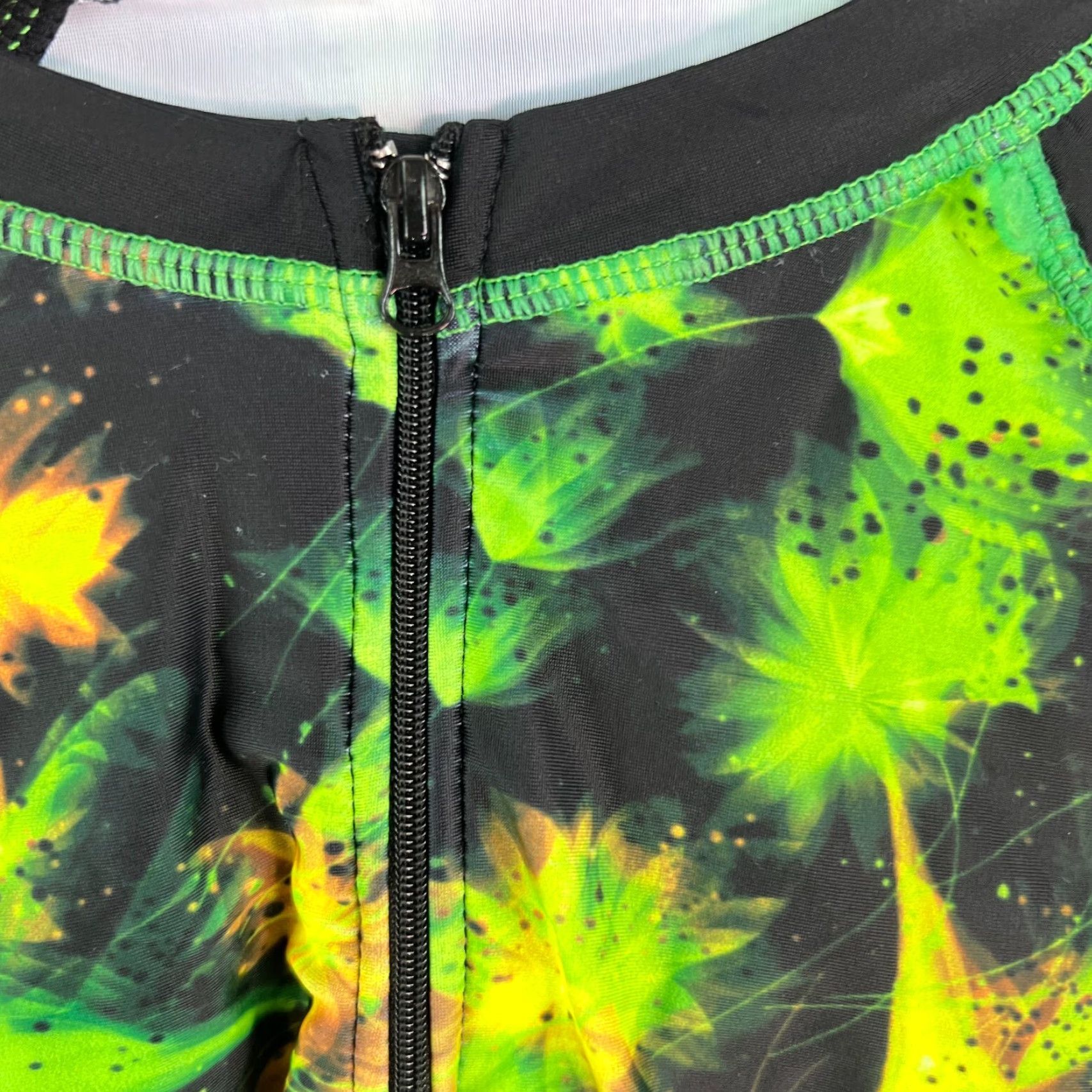 Vintage Womens Floral Long Sleeve 1/4 Zip Swim Top & Brief Set Size S Black Beach Size S / US 4 / IT 40 - 2 Thumbnail