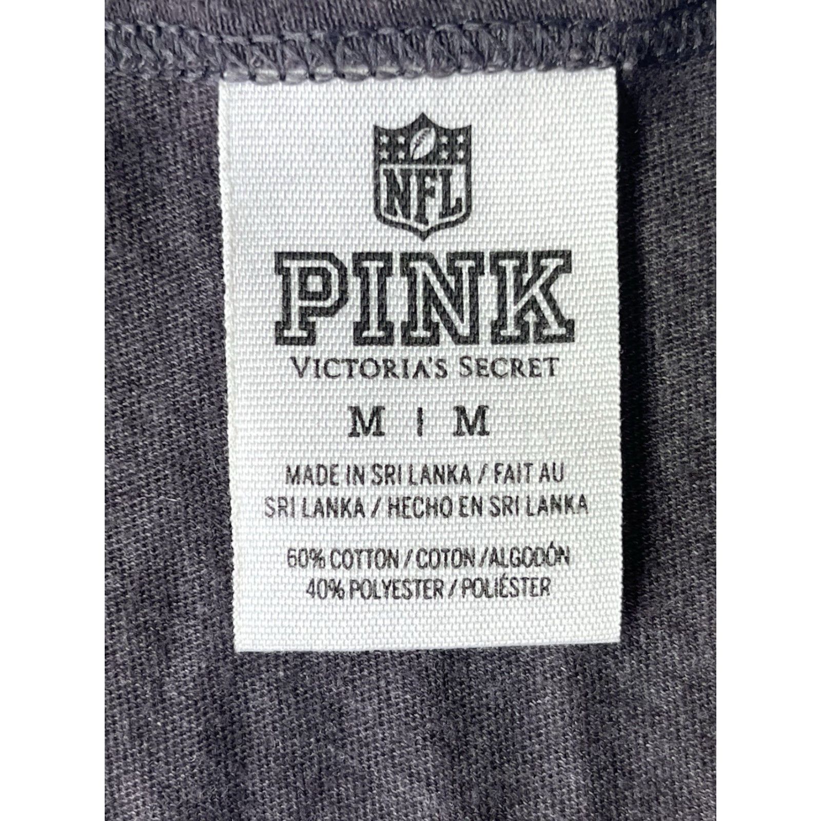 Vintage VINTAGE Victorias Secret PINK Razor Back Tank Top Gray Medium Women Patriotic Razor back Tank top Size M / US 6-8 / IT 42-44 - 5 Thumbnail