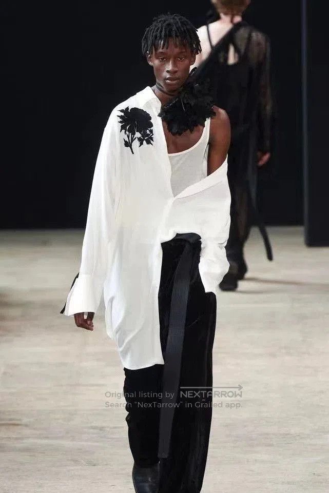 Ann Demeulemeester Ann Demeulemeester Peony Embroidered Shirt. Size US XXS / EU 40 - 4 Thumbnail