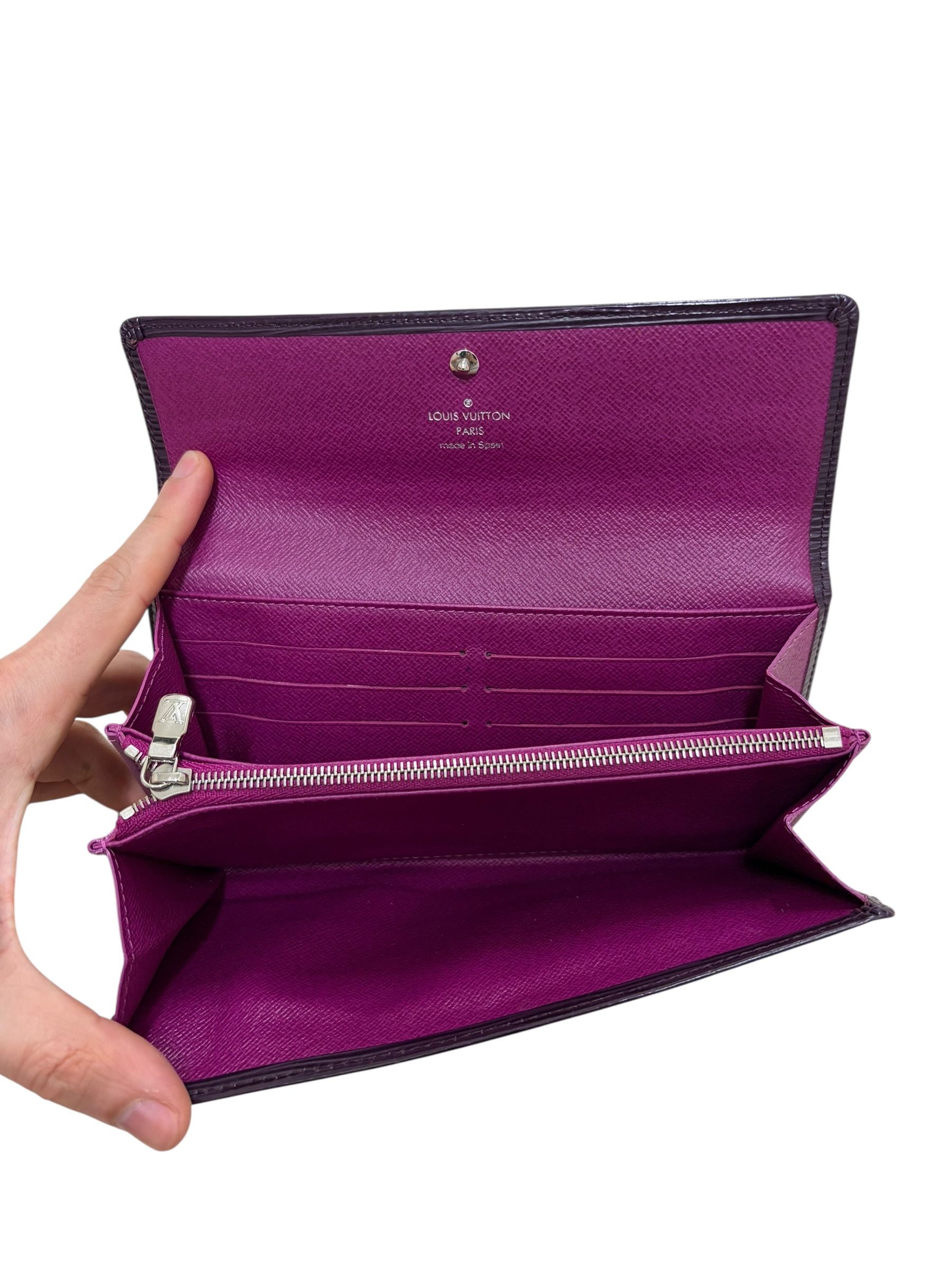 Louis Vuitton Louis Vuitton Purple EPI Leather Logo Long Wallet Size ONE SIZE - 5 Thumbnail