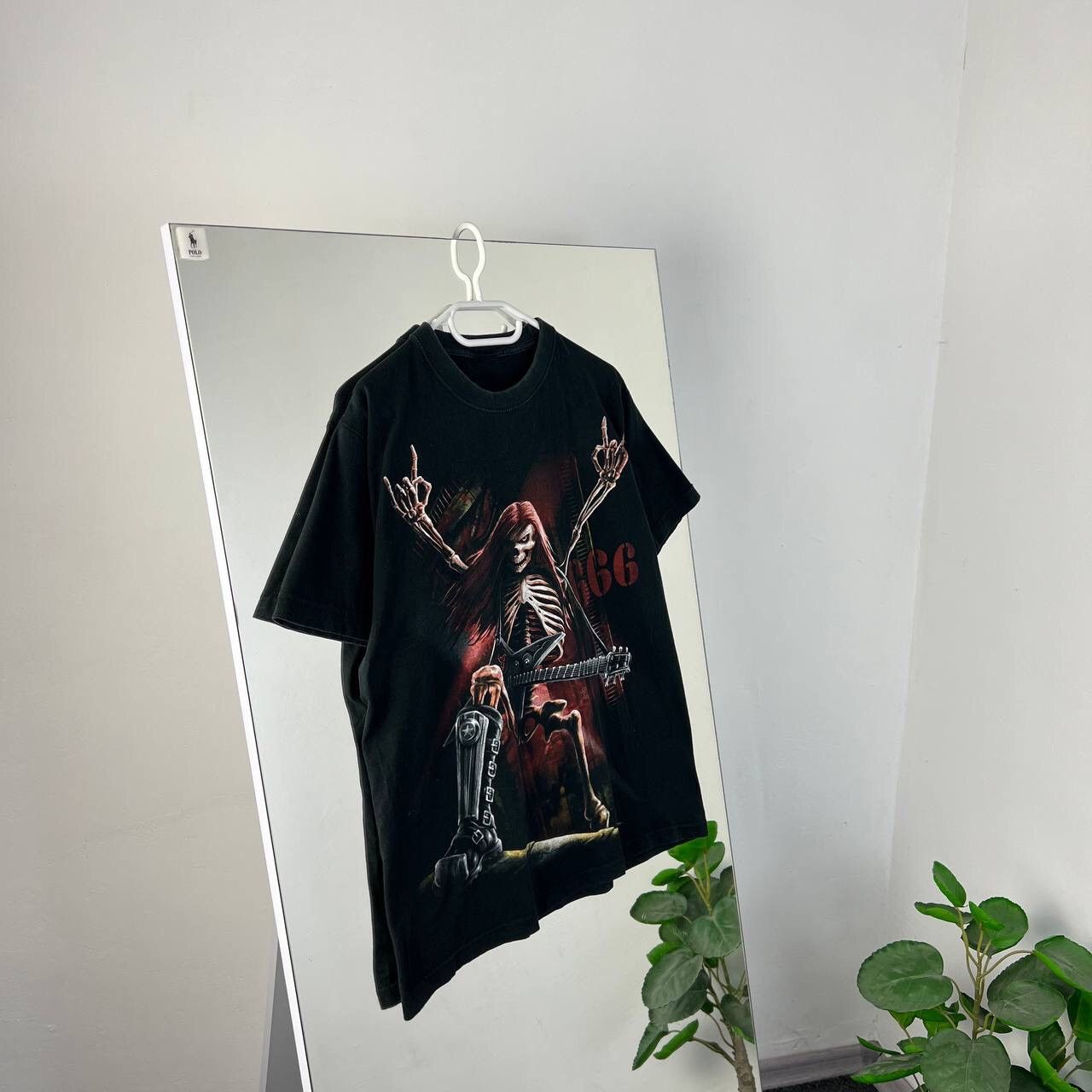 Vintage Vintage Tee 666 Big Print Spiral Skulls Dead Rock Horror Size US M / EU 48-50 / 2 - 1 Thumbnail