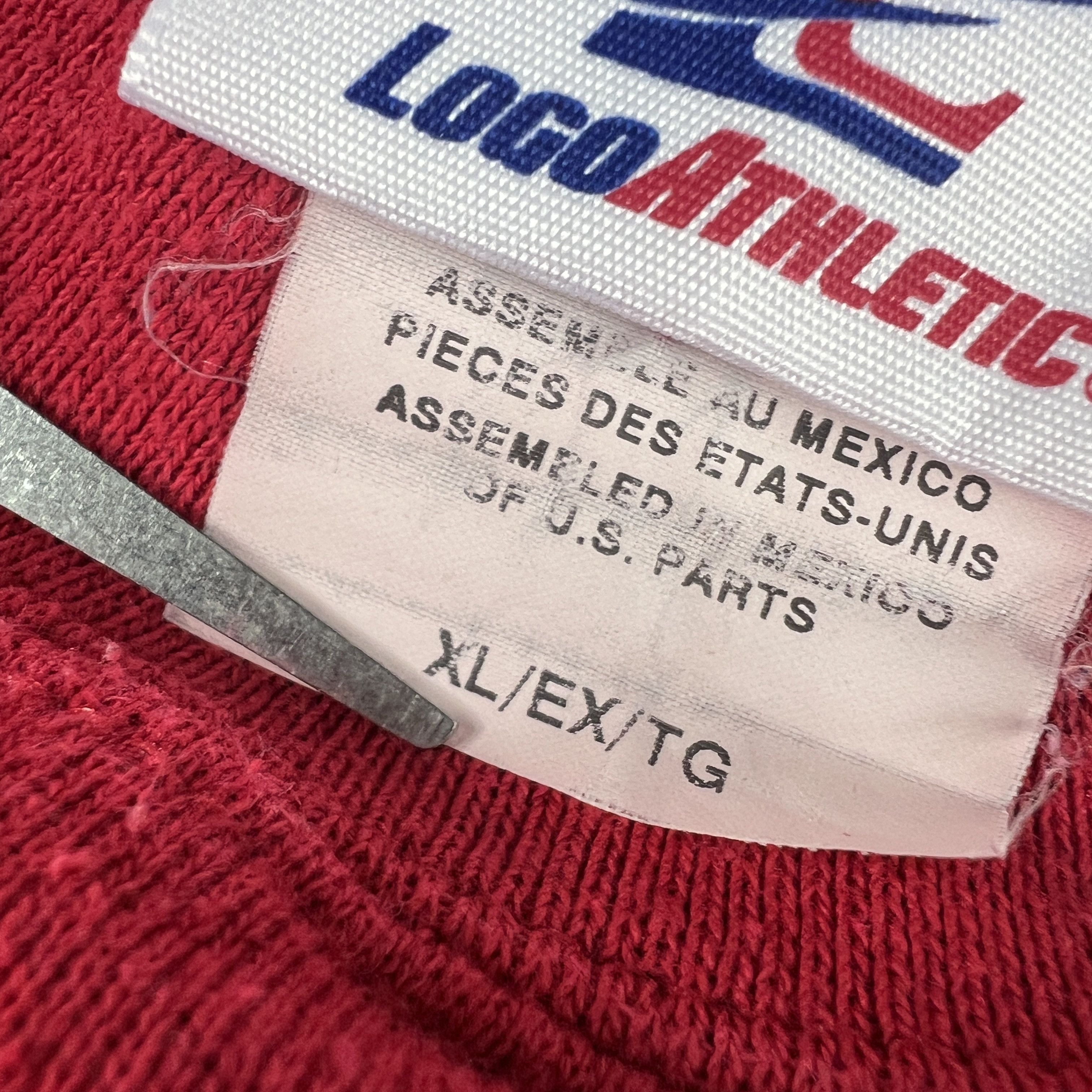 Logo Athletic × NCAA × Vintage VTG 90s Indiana Hoosiers Sweatshirt Red Faded Crewneck Size US XL / EU 56 / 4 - 8 Thumbnail