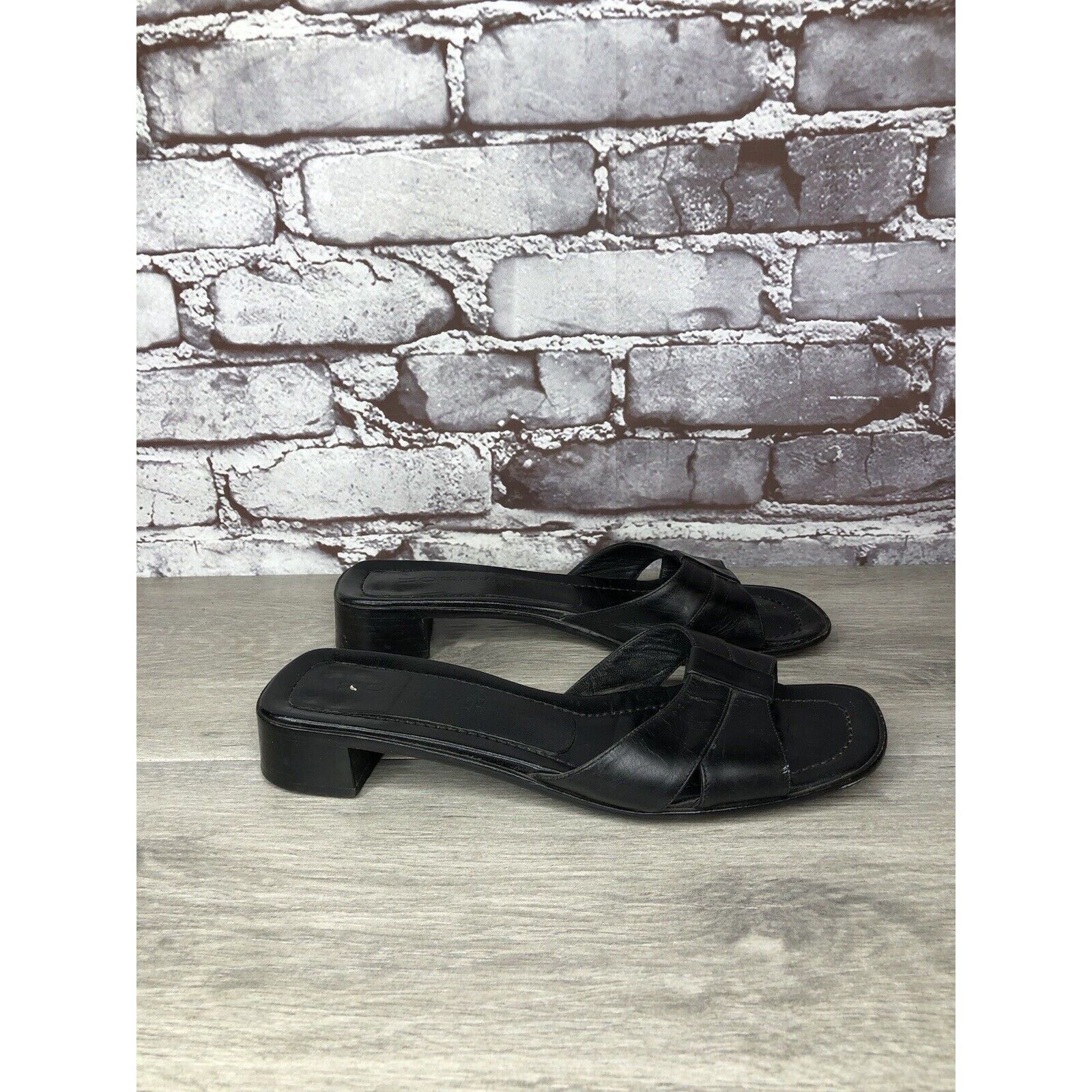 Hobbs London Hobbs Marilyn Anselm Black Leather Open Toe Strap Slides Hee Size US 8.5 / IT 38.5 - 14 Thumbnail