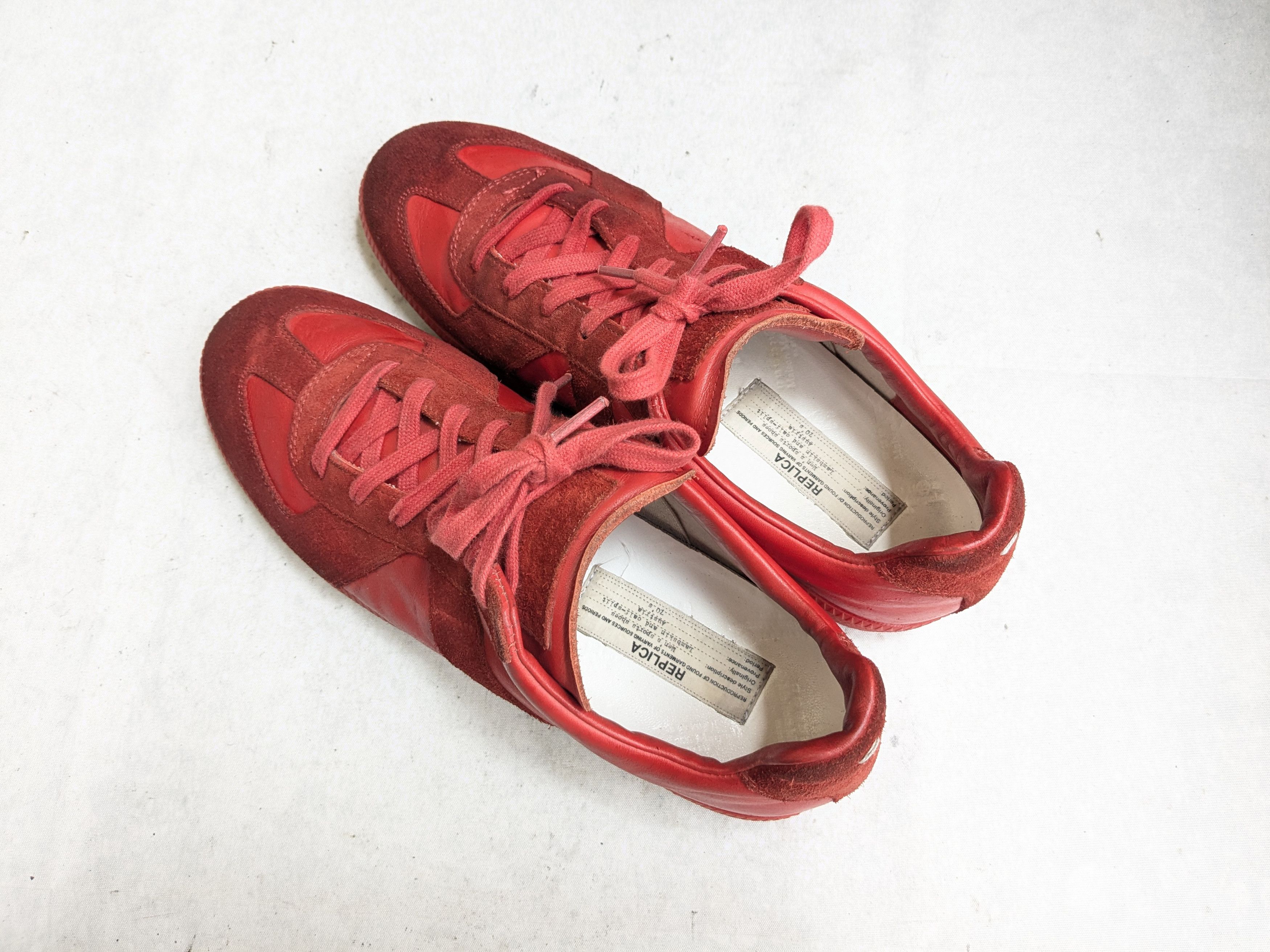 Maison Margiela Maison Margiela Replica GAT Red 10.5 43.5 Low Tops Size US 10.5 / EU 43-44 - 17 Thumbnail