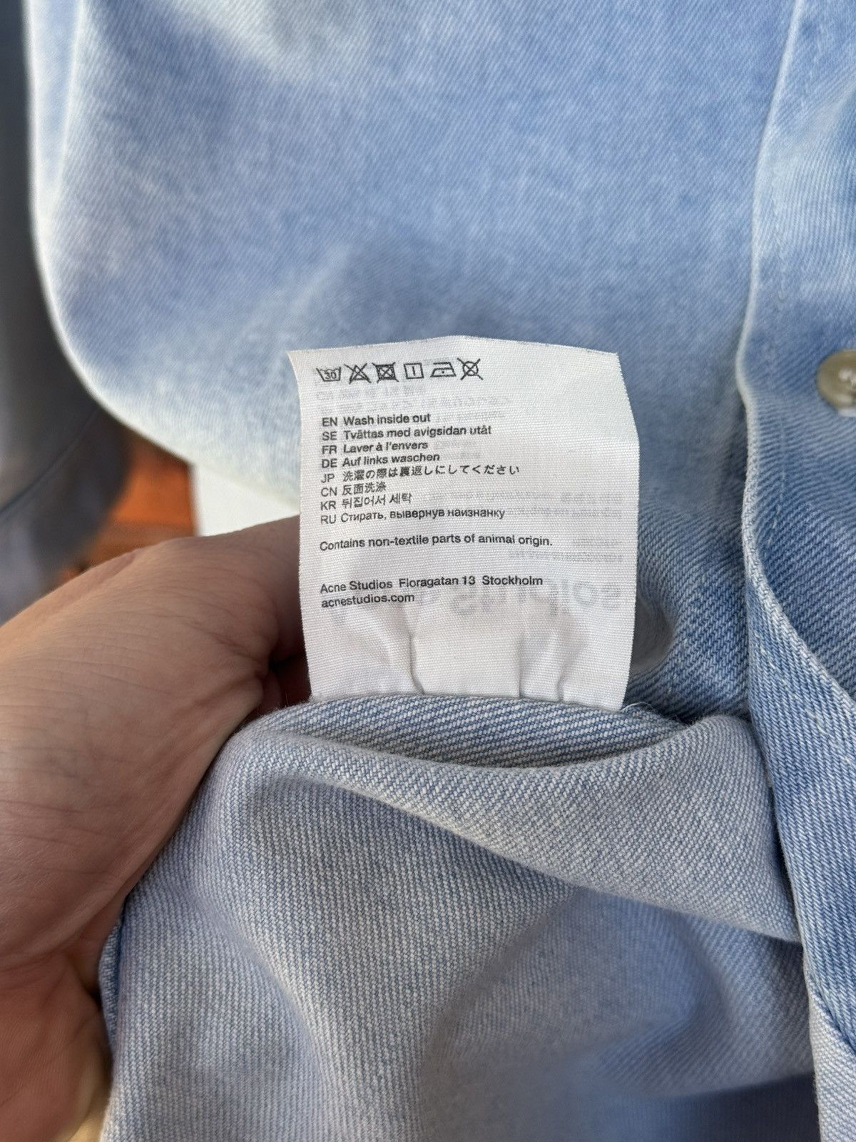 Acne Studios Long Sleeve Denim Shirt Size US L / EU 52-54 / 3 - 7 Thumbnail