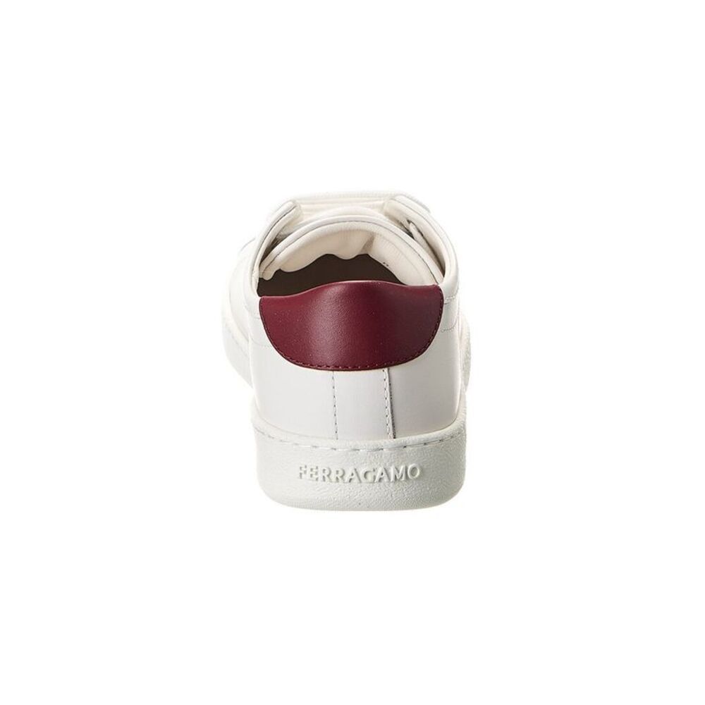 Salvatore Ferragamo o1s1rm0526 Double Gancini Low-Top Sneakers in White Size US 8 / IT 38 - 2 Thumbnail