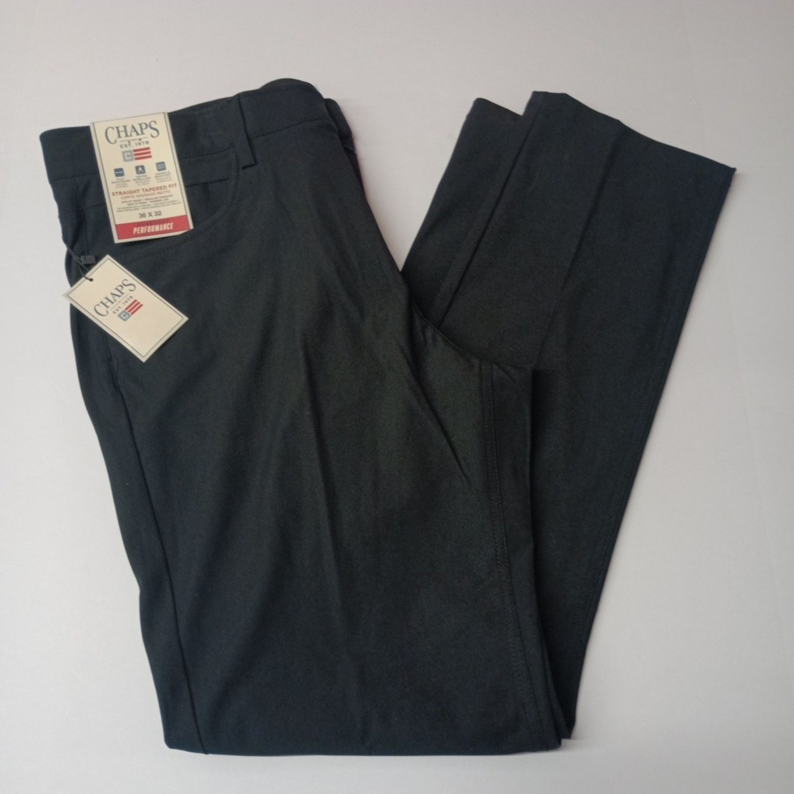 Chaps Chaps Straight Tapered Fit Pants Mens 36x32 Black Flex Waist Size US 36 / EU 52 - 1 Thumbnail