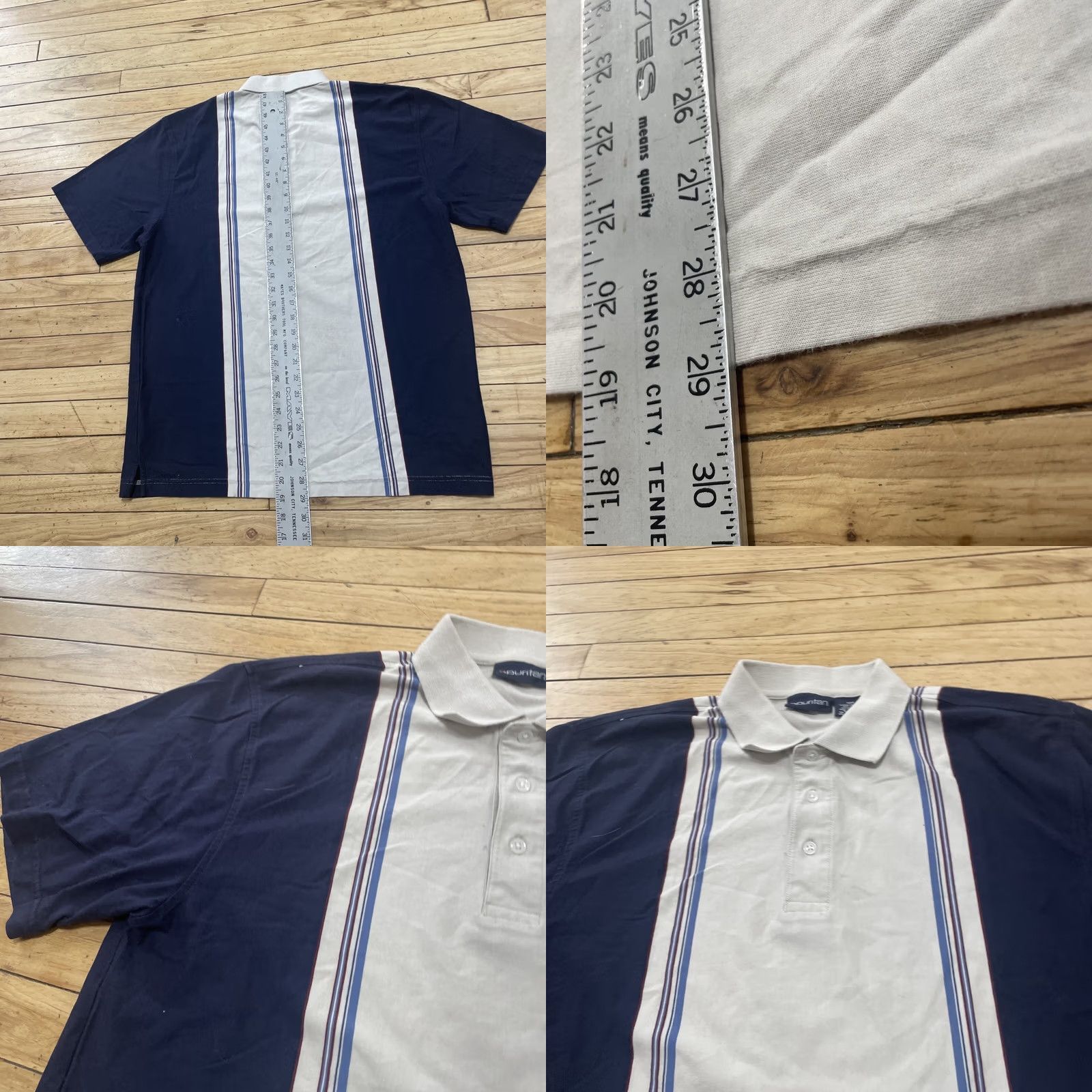 Vintage VINTAGE Puritan Polo Shirt Men L 42-44 VTG Y2k Streetwear Iconic 2 Stripe Blue Cream Shirt Mens L Ivory Striped Mood: Classic Beach Bowling Shirt Size US L / EU 52-54 / 3 - 8 Thumbnail