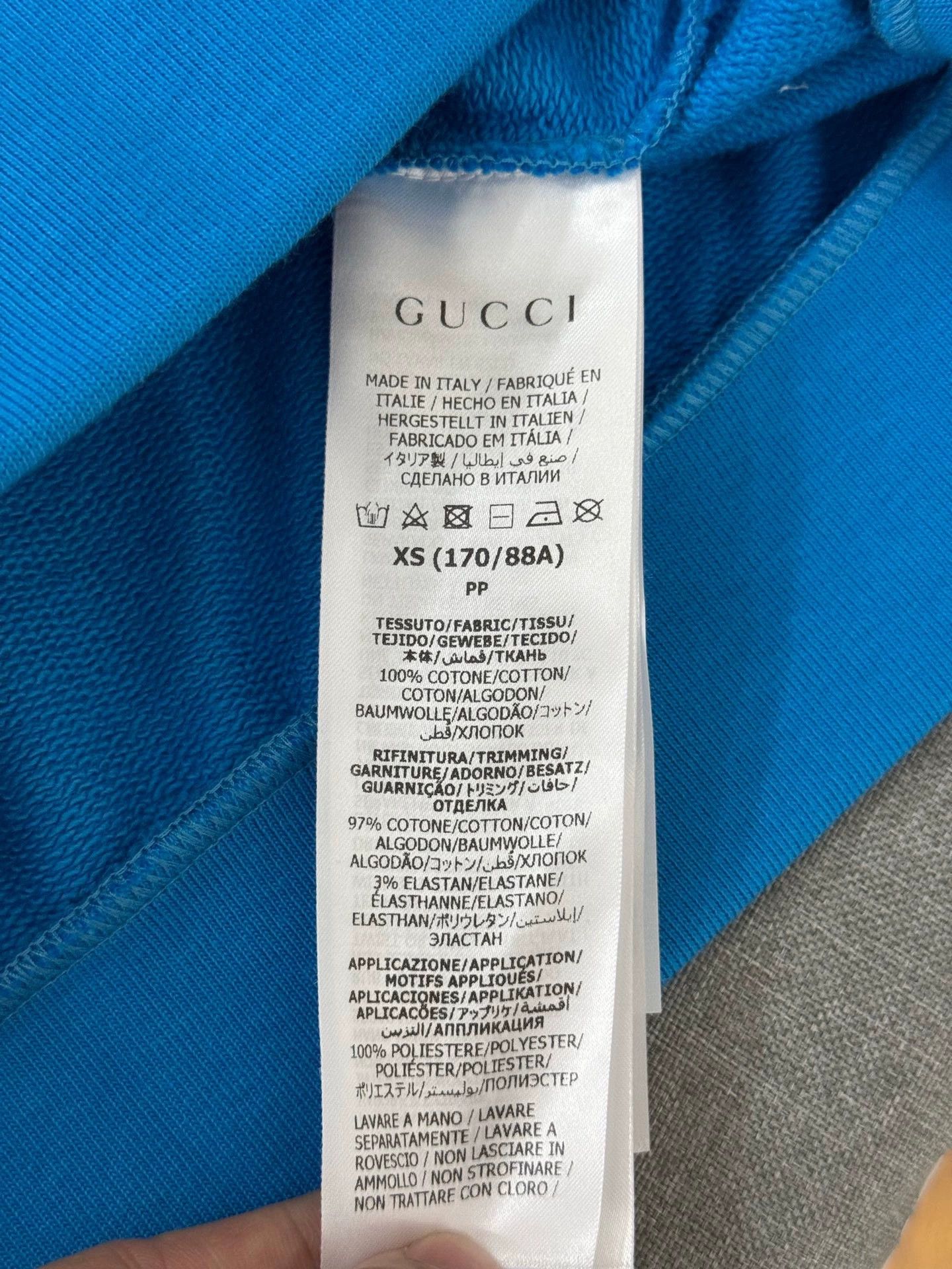 Gucci gucci blue sweatshirt with shoulder details Size US XS / EU 42 / 0 - 5 Thumbnail