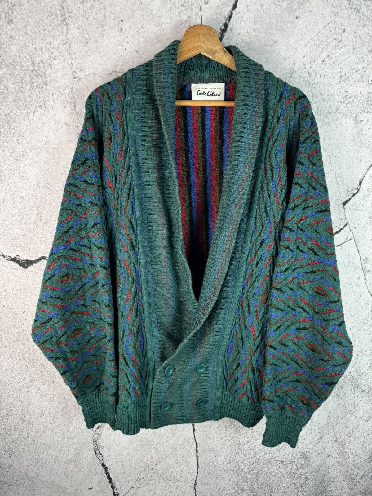 Carlo Colucci × Vintage Carlo Colucci Vintage Cardigan sweater retro 90s 00s Size US M / EU 48-50 / 2 - 1 Thumbnail