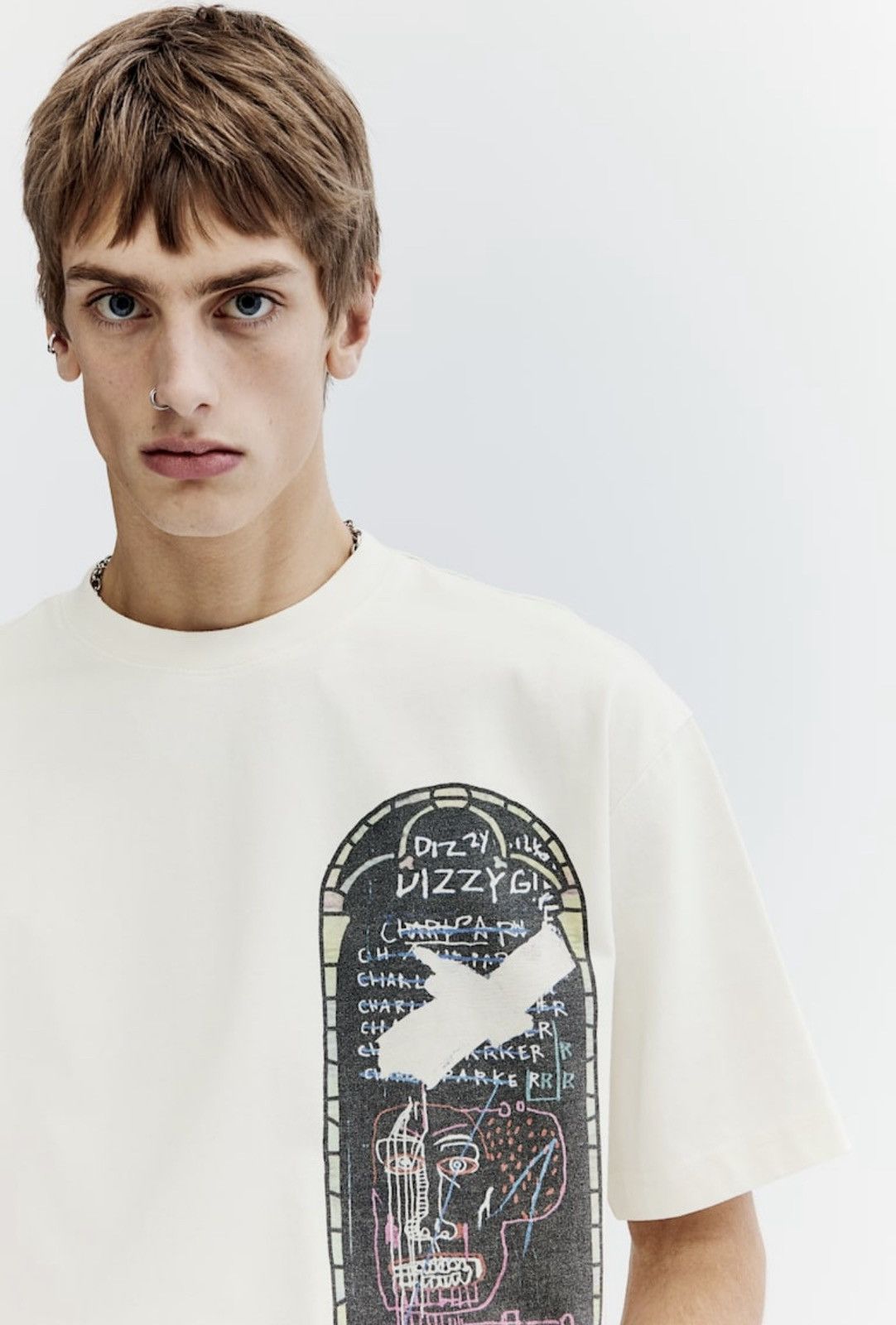 H&M × Jean-Michel Basquiat × Who Decides War WHO DECIDES WAR x BASQUIAT x H&M RELAXED FIT COTTON T-SHIRT Size US XXL / EU 58 / 5 - 8 Thumbnail