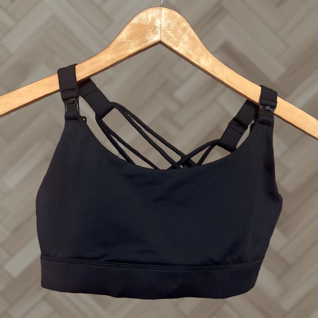Vintage VINTAGE: Black Sweat & Milk Strappy Nursing Sports Bra XS Size ONE SIZE - 1 Thumbnail