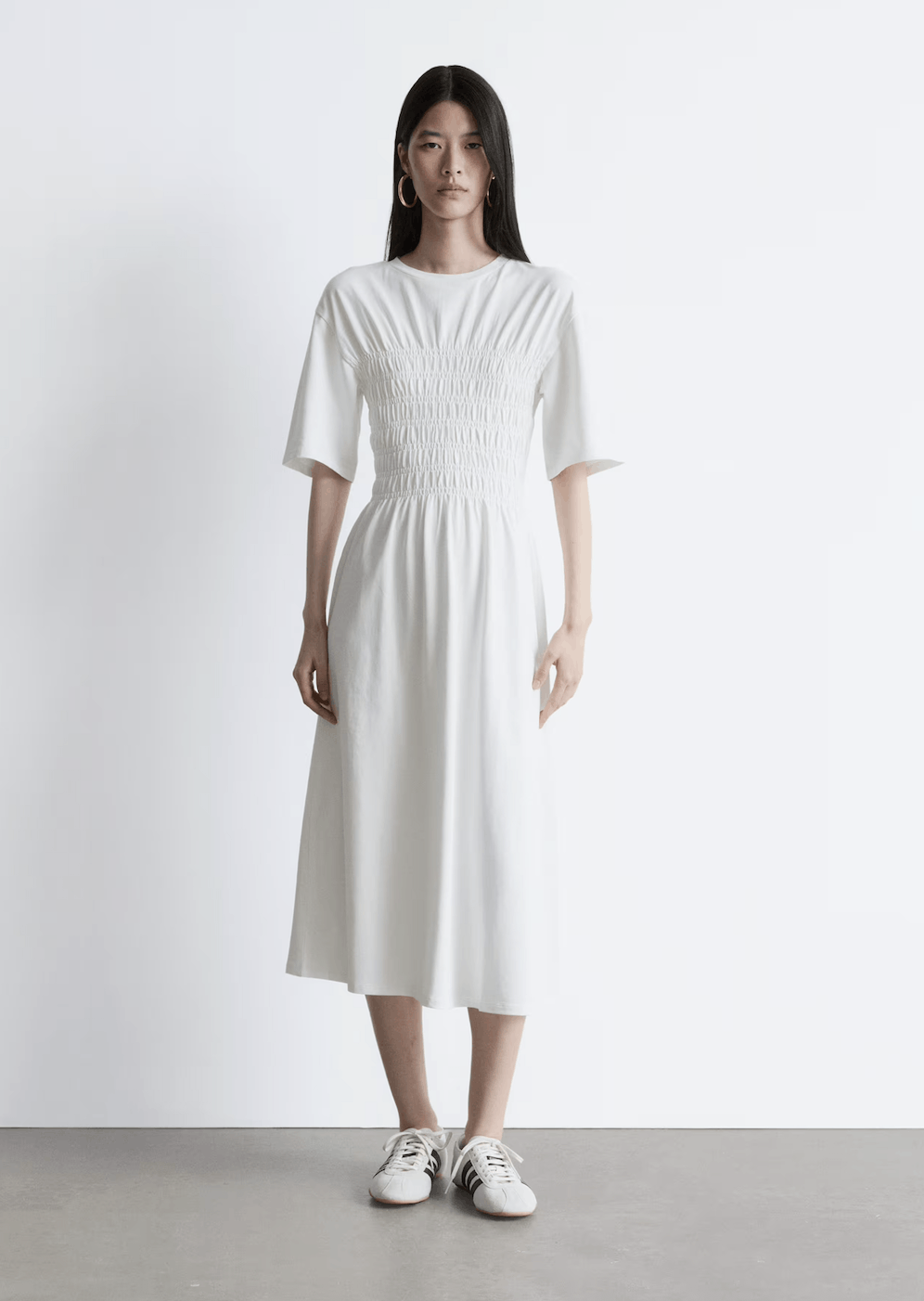 & Other Stories Other Stories Smockad Klänning Vit Xs Dress in White, Women's