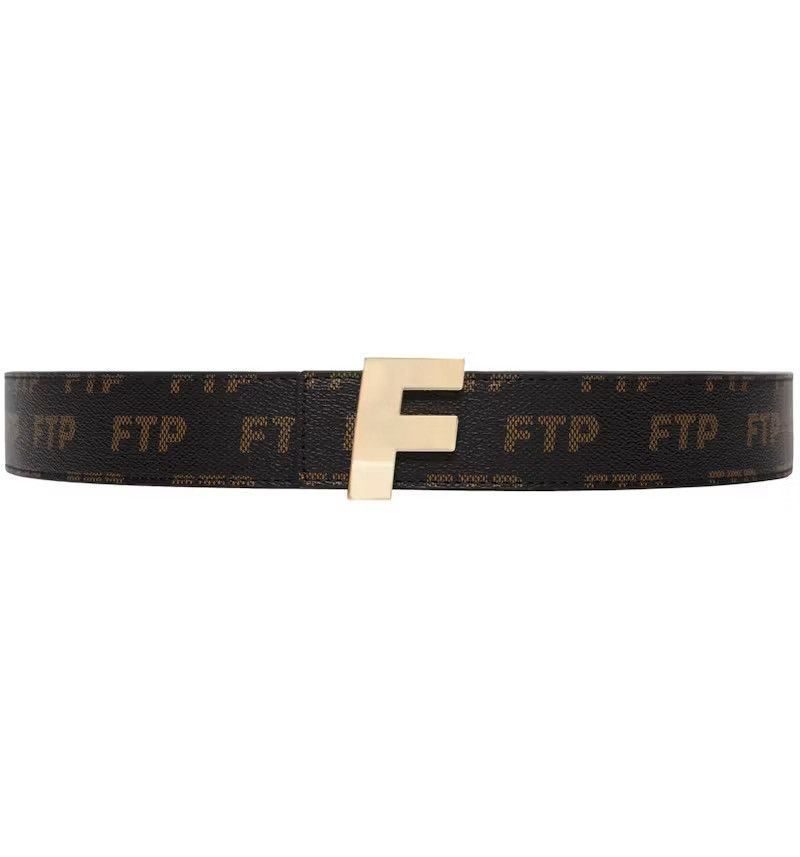 Fuck The Population FTP Logo Repete Belt (Brown) Size 40 - 1 Thumbnail
