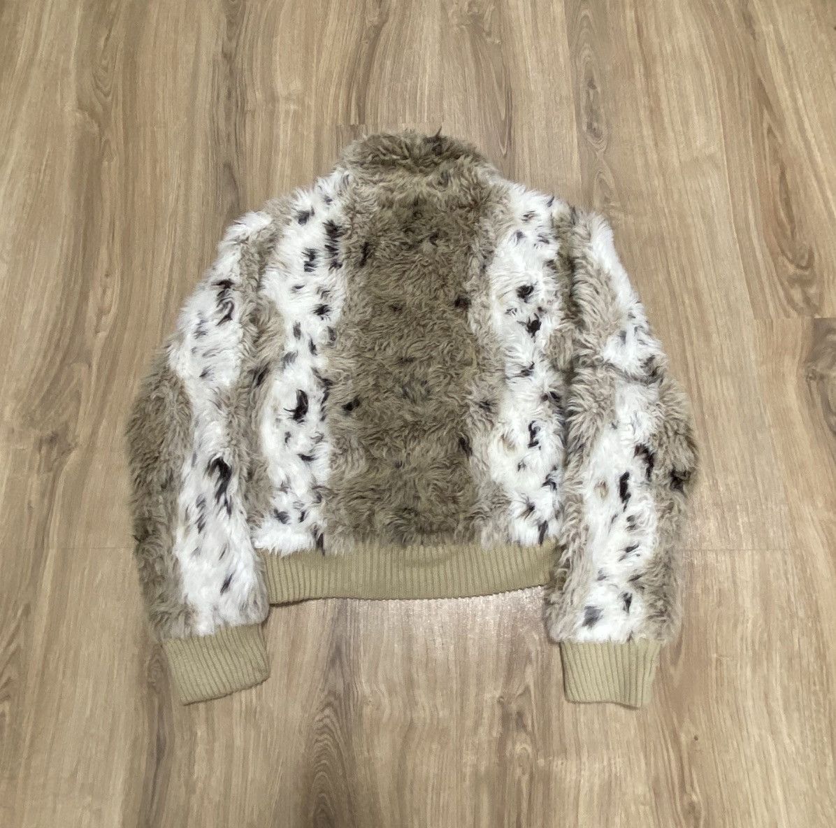If Six Was Nine × Le Grande Bleu (L.G.B.) Deer Cow Full Faux Fur Opium Animal Print Cropped Jacket Y2K Size S / US 4 / IT 40 - 5 Thumbnail
