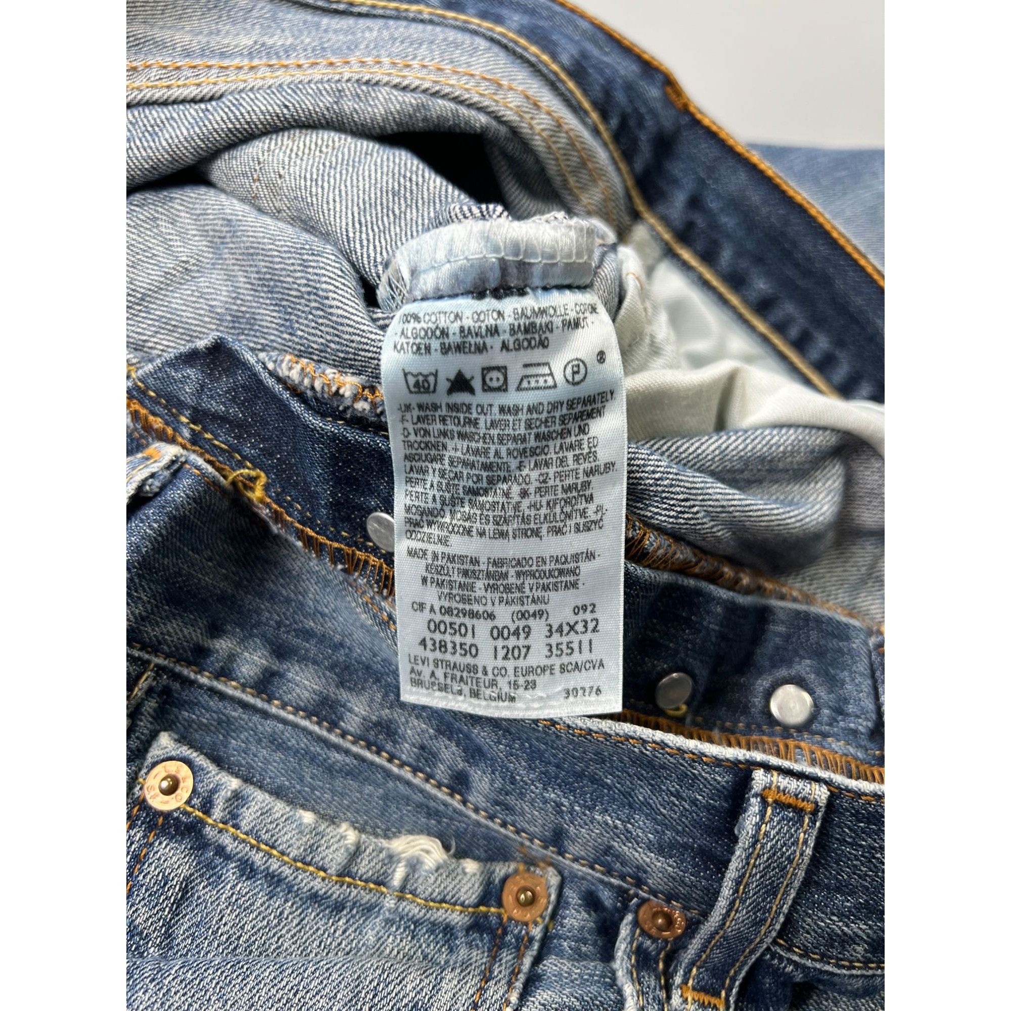 Levi's Levi’s 501 Distressed Denim Jeans Pants (Y0905) Size US 34 / EU 50 - 9 Thumbnail