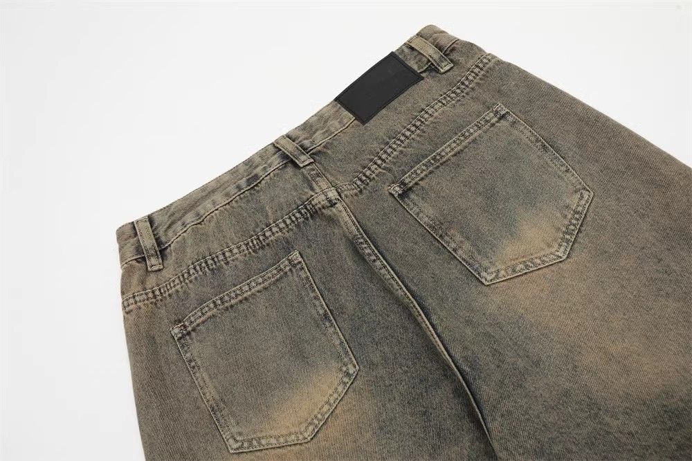 Japanese Brand × Jean Punk loose distressed washed patchwork cargo jeans Size US 32 / EU 48 - 5 Thumbnail