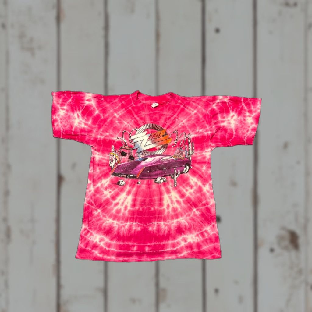 Vintage VINTAGE 90's ZZ Top Recycler World Tour Men's XL Pink T-Shirt Tie Dye France Lrg Size US L / EU 52-54 / 3 - 1 Thumbnail