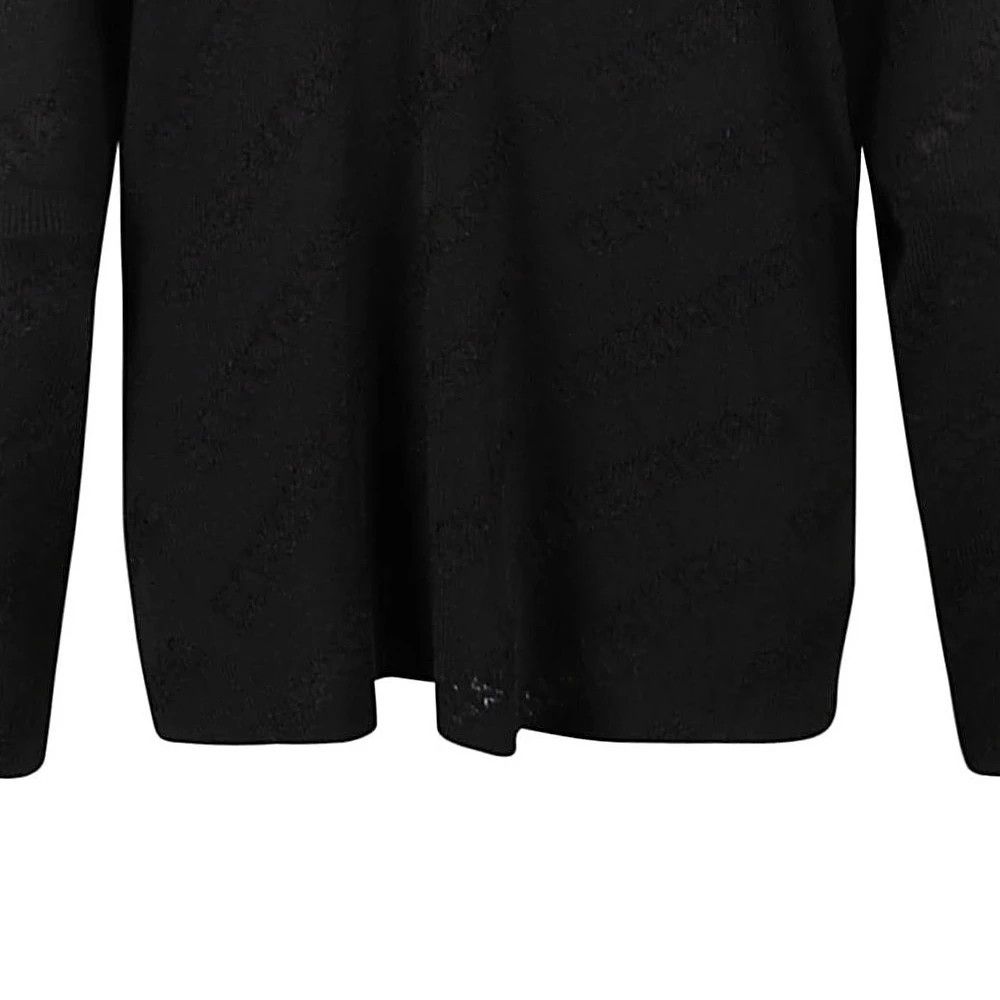 Balenciaga o1bcso1str0525 All-Over Turtleneck Sweater in Black Size L / US 10 / IT 46 - 4 Thumbnail