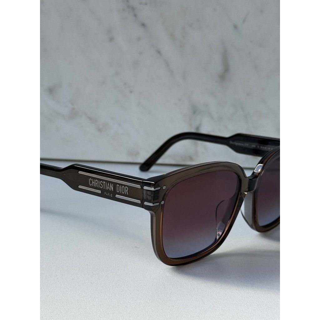 Dior NEW Dior Signature S7F Sunglasses in Brown Transparent Size ONE SIZE - 6 Thumbnail
