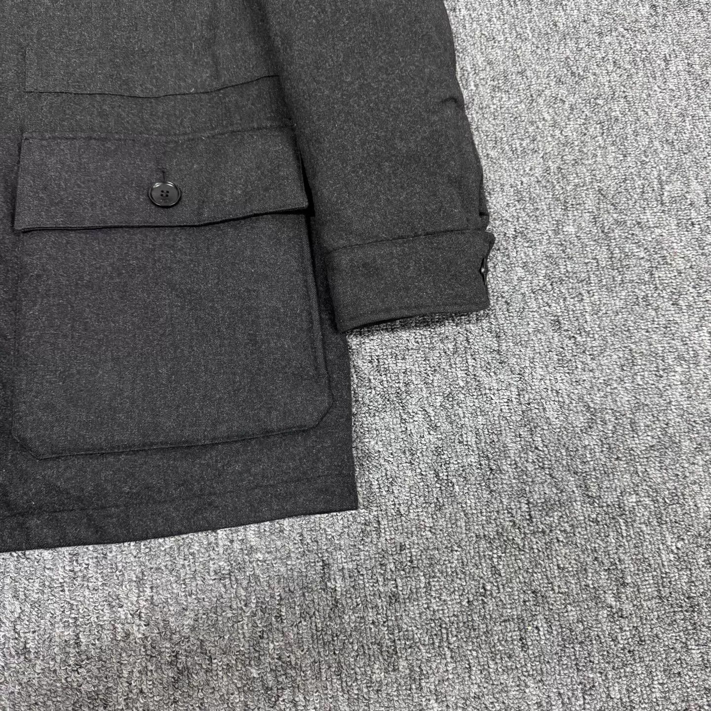 Ermenegildo Zegna Zegna Black M/L Wool Hood Down Coat 48 99New Size US M / EU 48-50 / 2 - 3 Thumbnail