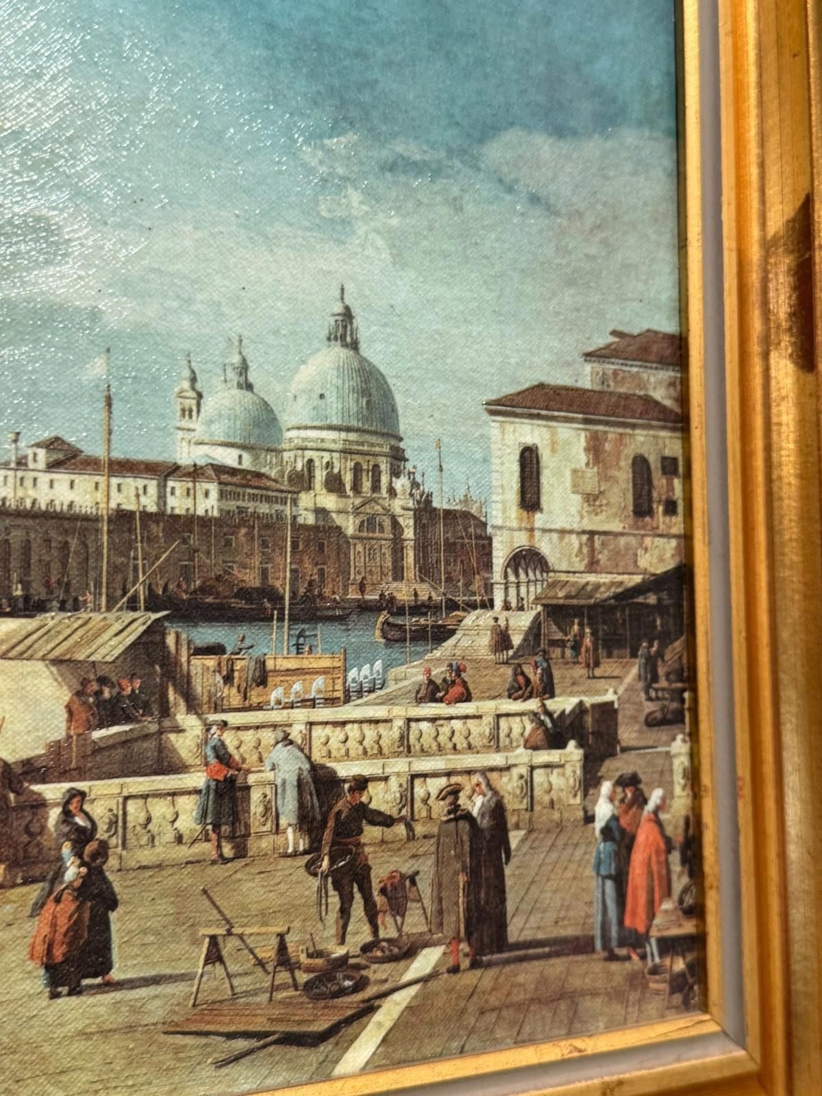 Other Vintage Framed Canaletto Reproduction Print The Quay of the Size ONE SIZE - 5 Thumbnail