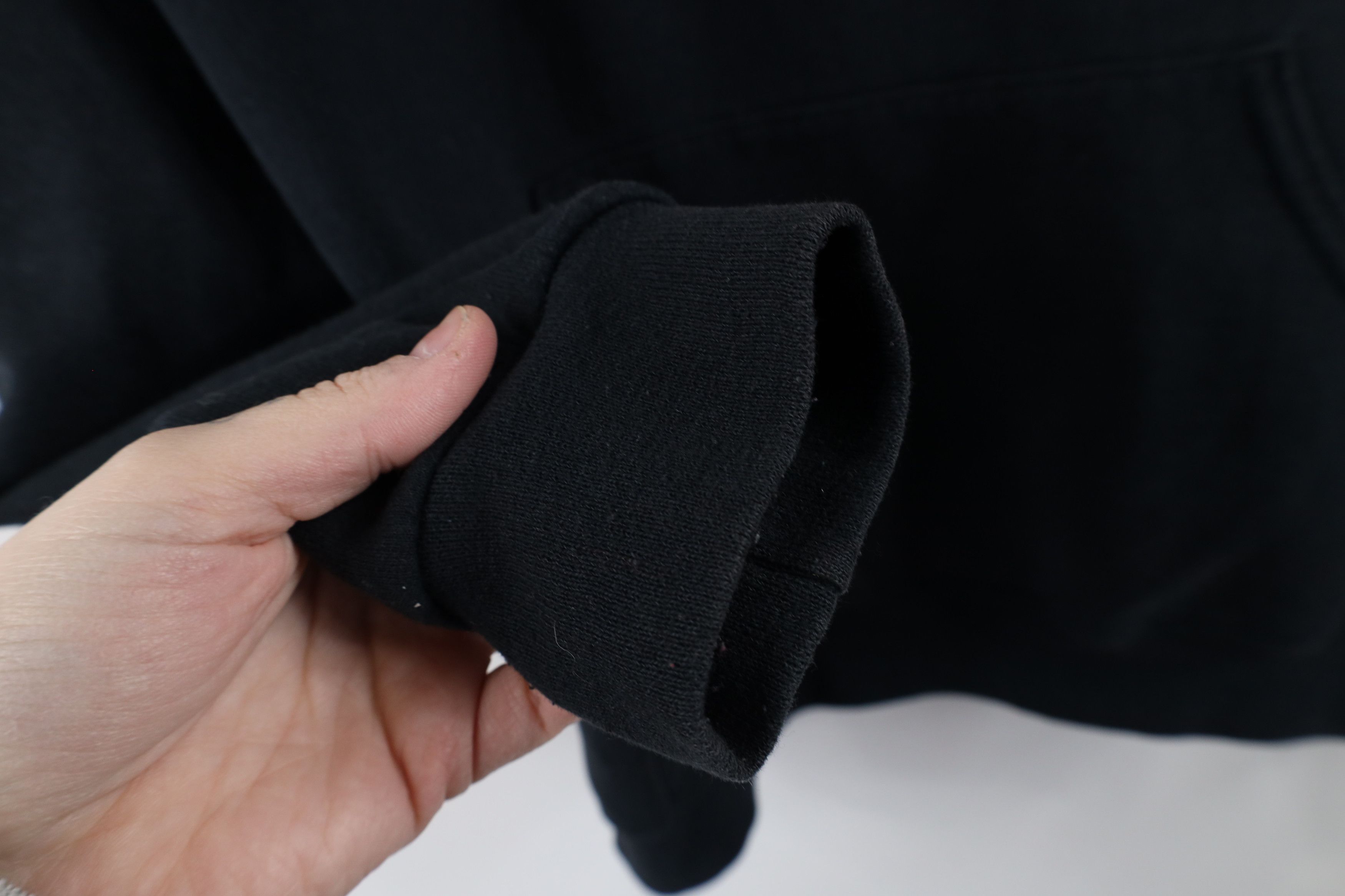 Vintage Vintage 90s Streetwear Faded Blank Hoodie Sweatshirt Black Size US S / EU 44-46 / 1 - 8 Thumbnail