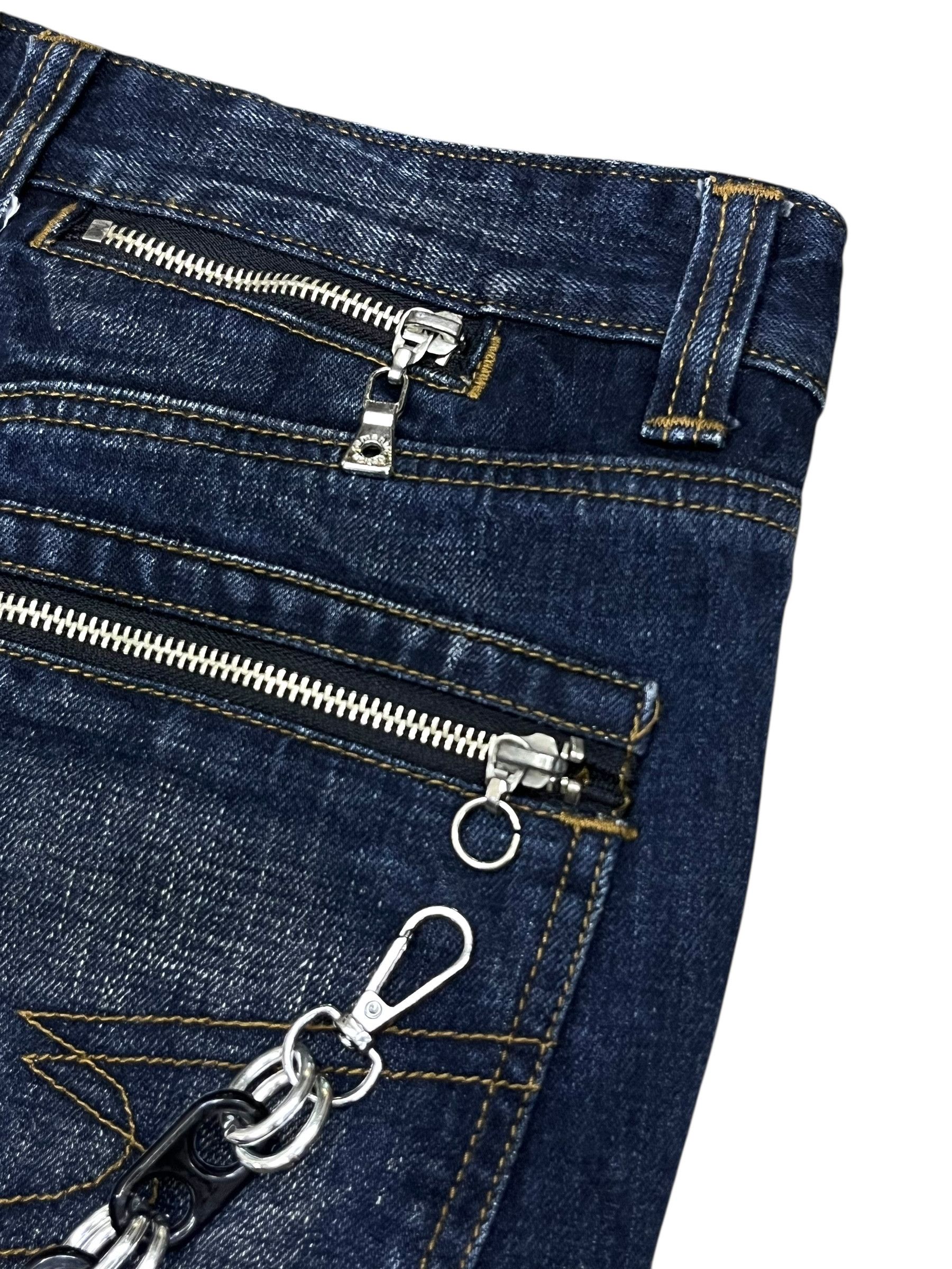 semanticdesign 🔥Ultra Rare Semantic Design Multi-Zipper Grunge Denim Size US 31 - 17 Thumbnail
