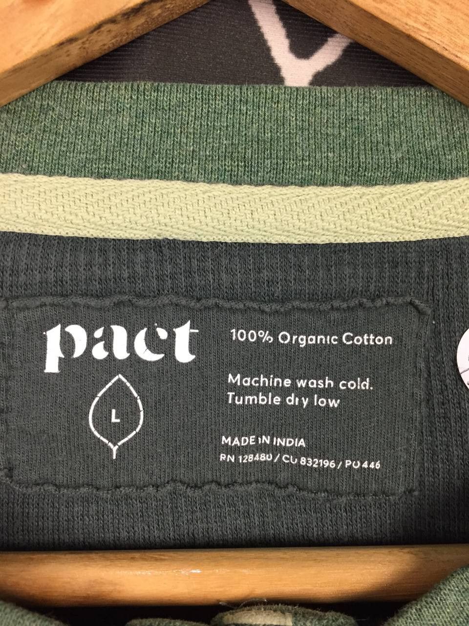 Other Pact Waffle Knit Contrast Trim Long Sleeve Henley Tee Size US L / EU 52-54 / 3 - 13 Thumbnail