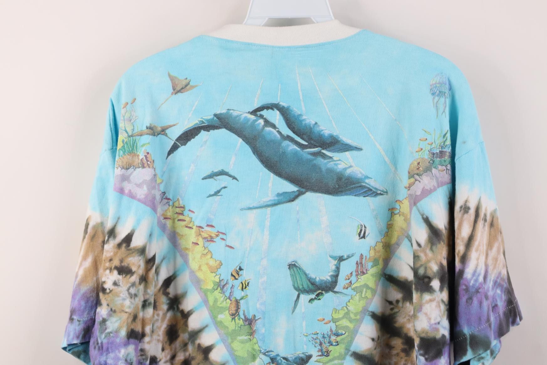 Vintage Vintage 90s Liquid Blue John Connell Tie Dye T-Shirt USA AOP Size US XL / EU 56 / 4 - 13 Thumbnail