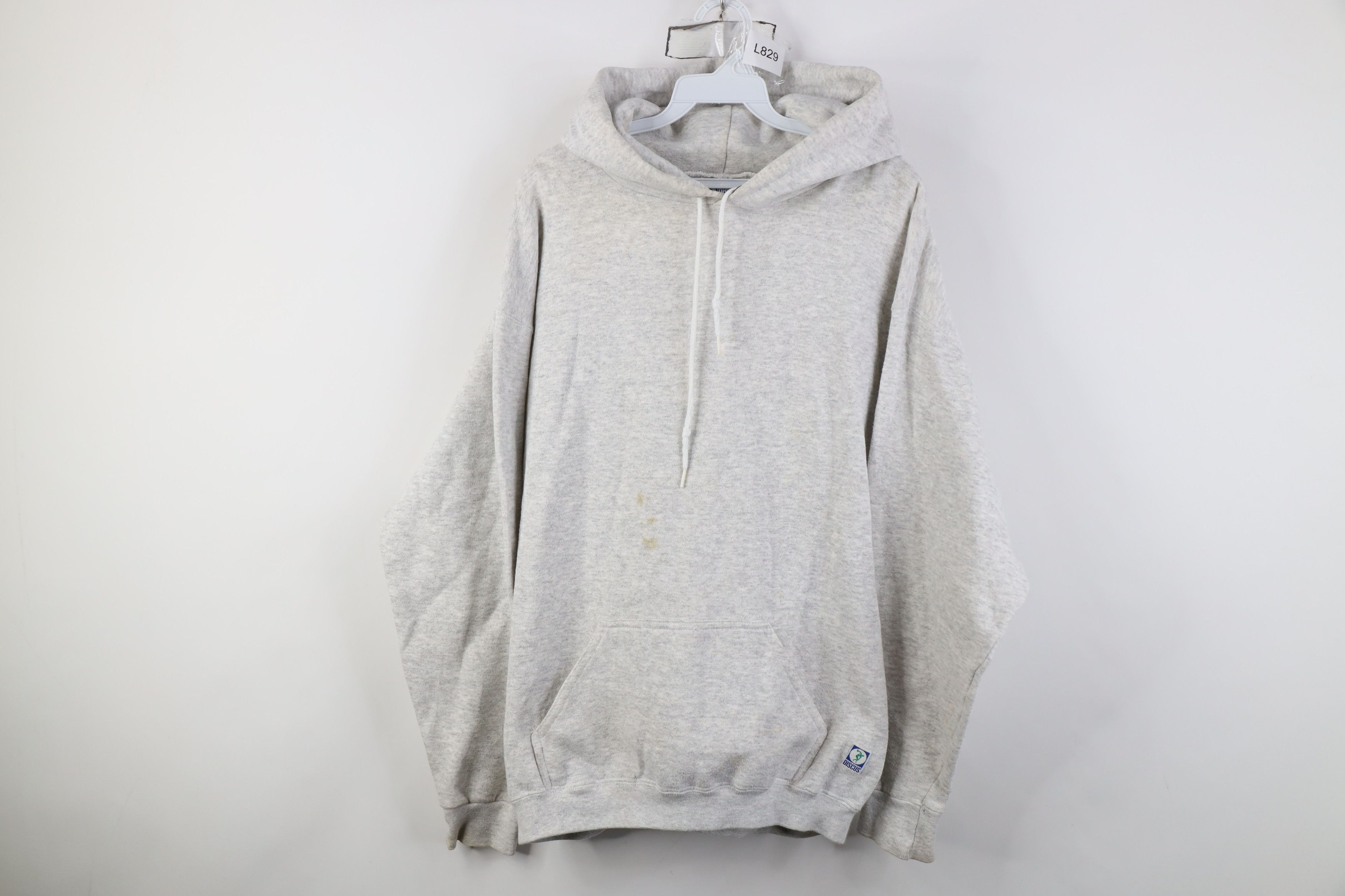 Vintage 90s Streetwear Hoodie Sweatshirt Heather Gray USA